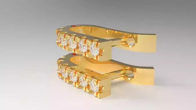 Beautiful earing u pave setting