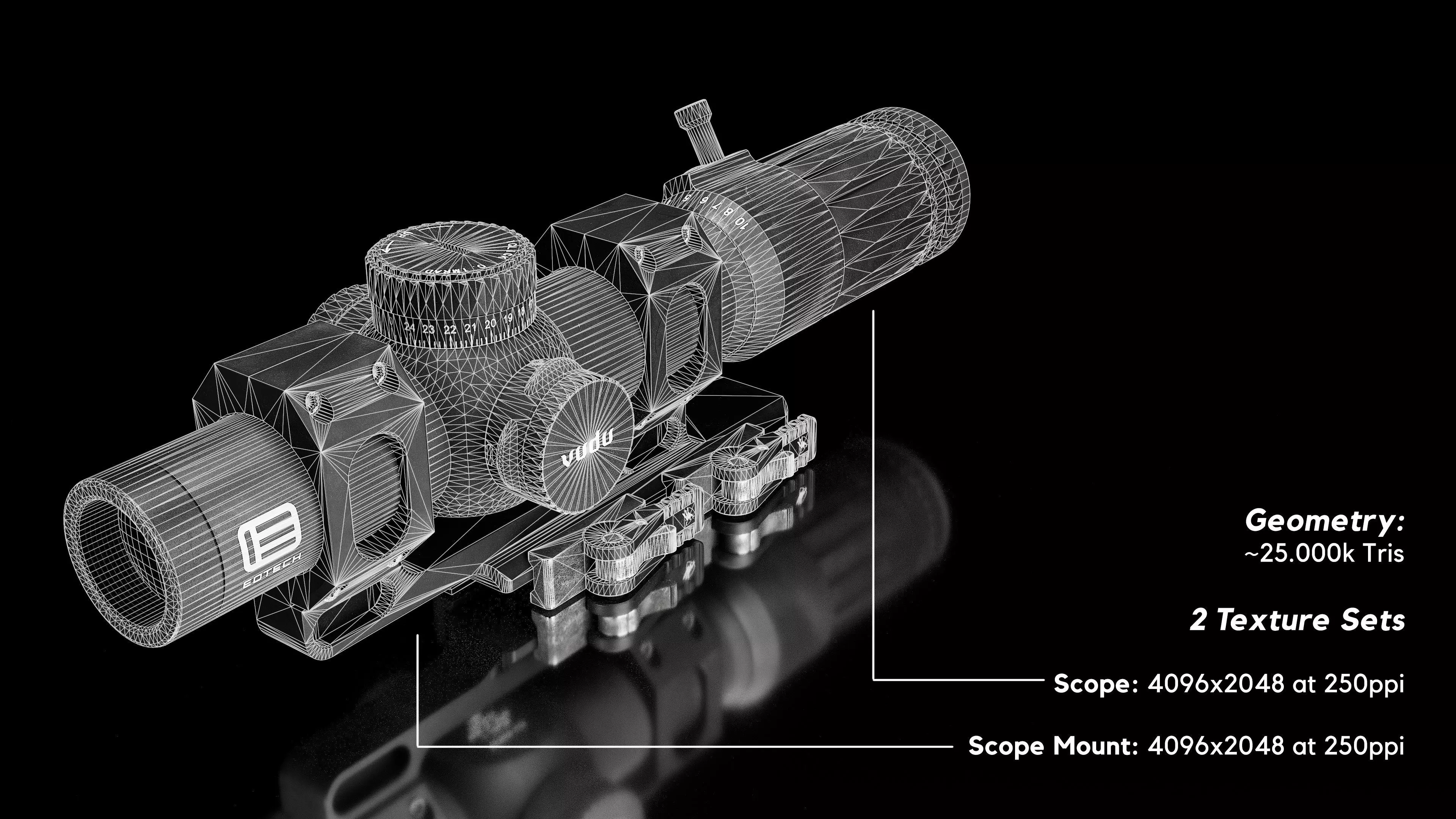 EOTECH Vudu 1-10x28 Low-poly 3D model_5