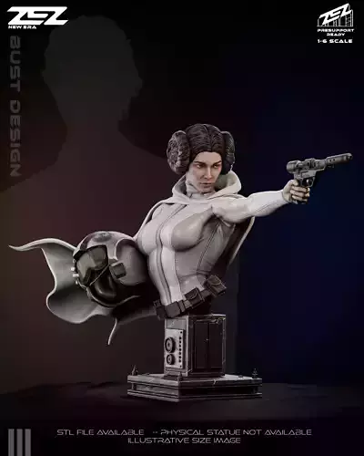 Princess Leia - 3D digital STL file