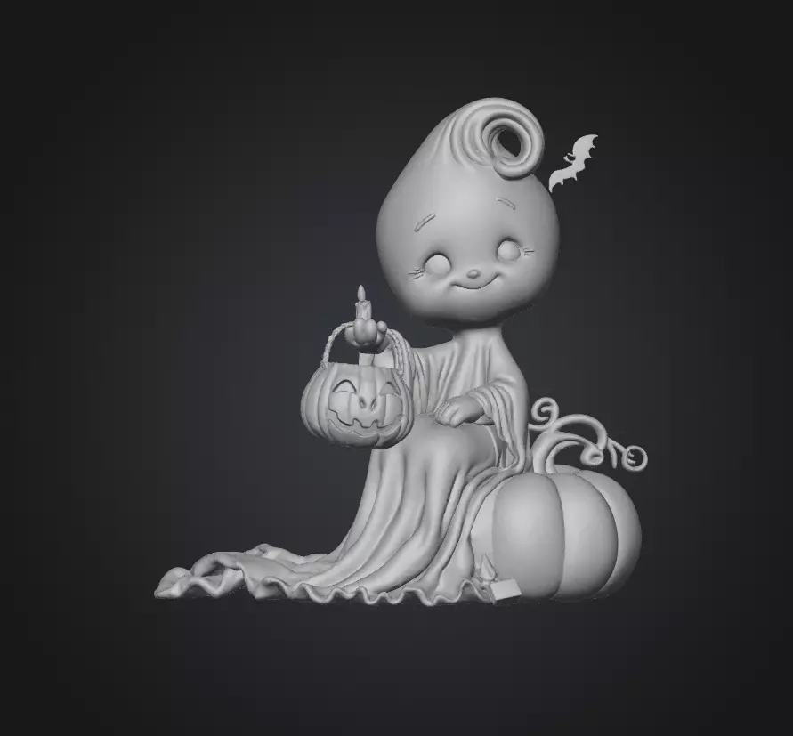 GirlyPOP Ghost 3D print model_2