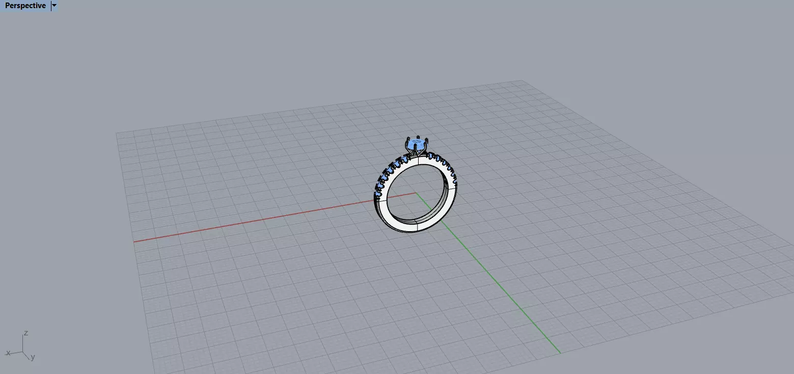 diamond ring Free 3D print model_1