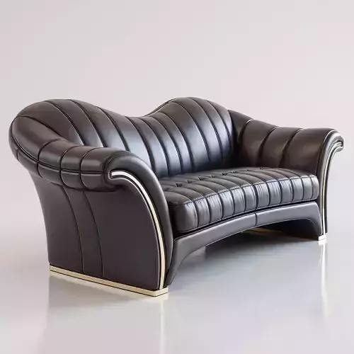 luxury leather sofa 3d model