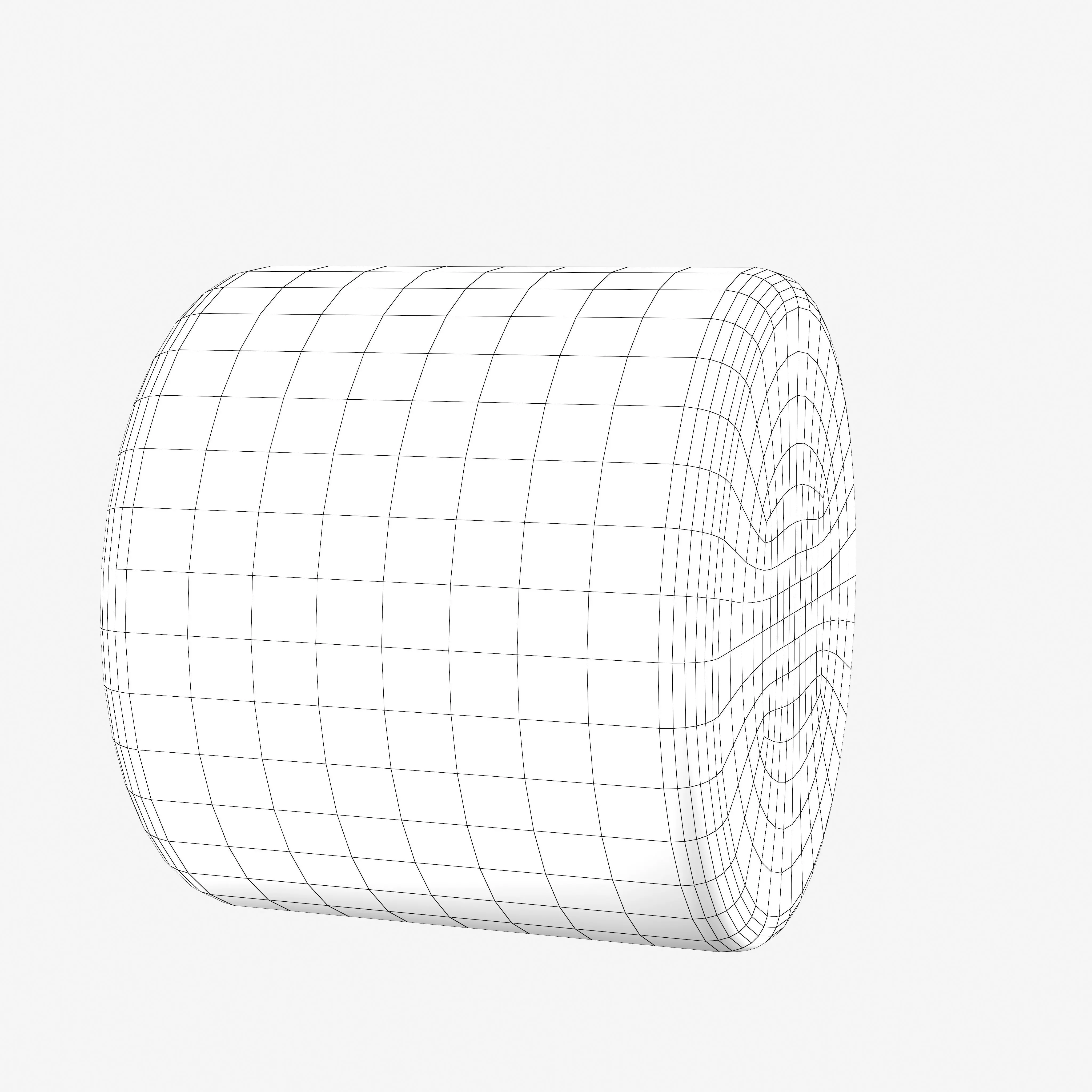 Realistic Roll bale of straw Low-poly 3D model_16