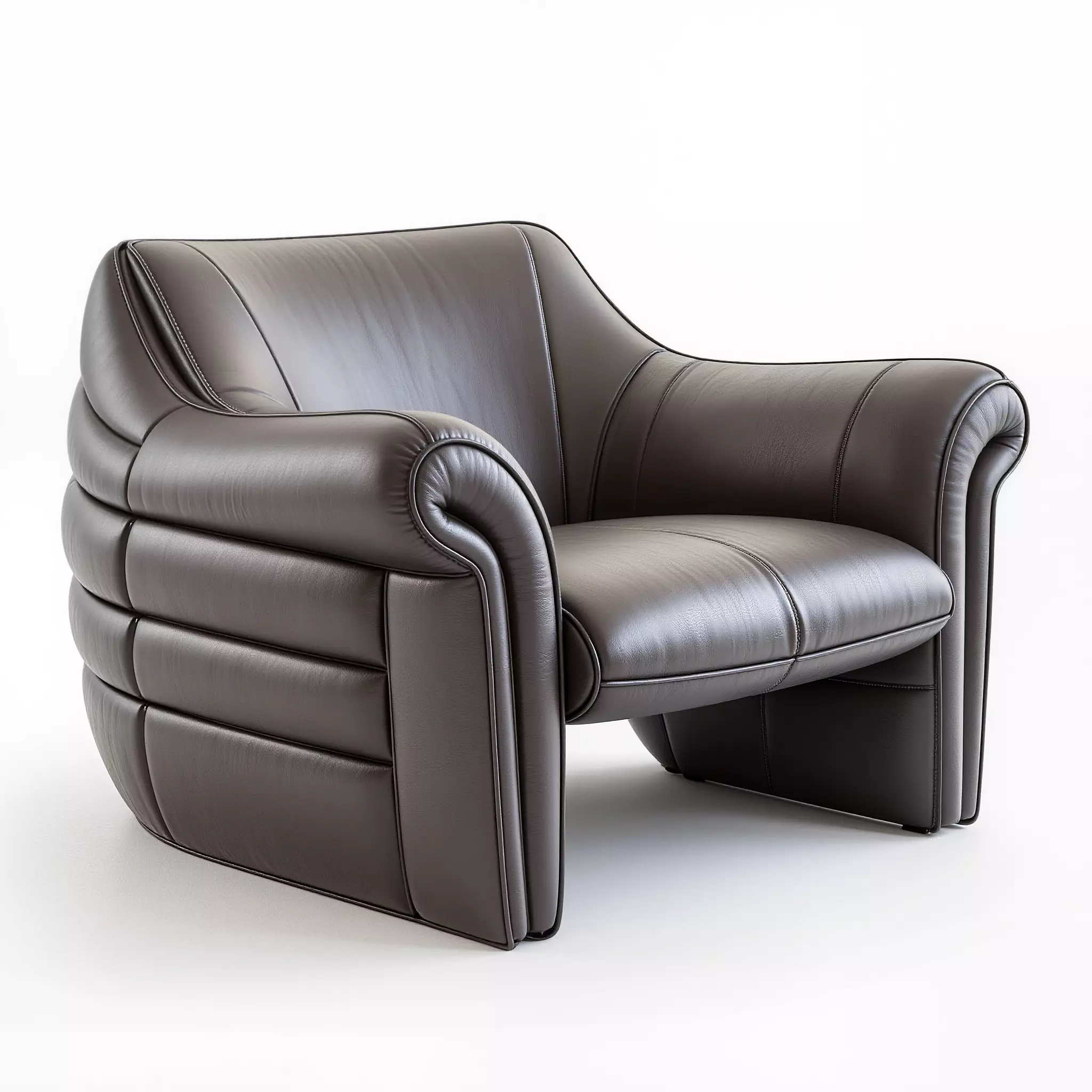 leather armchair 3d model 3D model_0