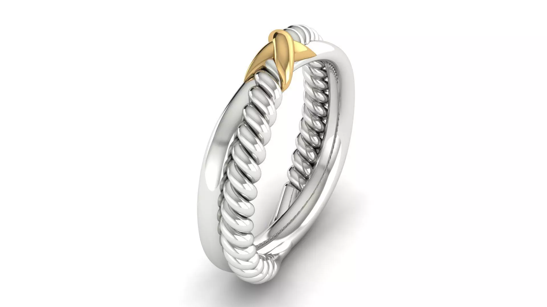 DAVID YURMANN man ring 3D print model_1