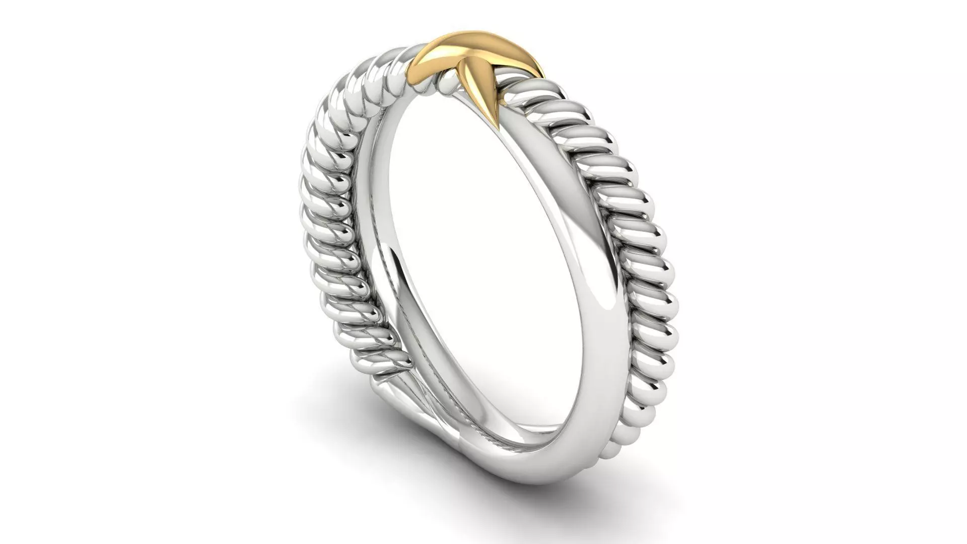 DAVID YURMANN man ring 3D print model_3