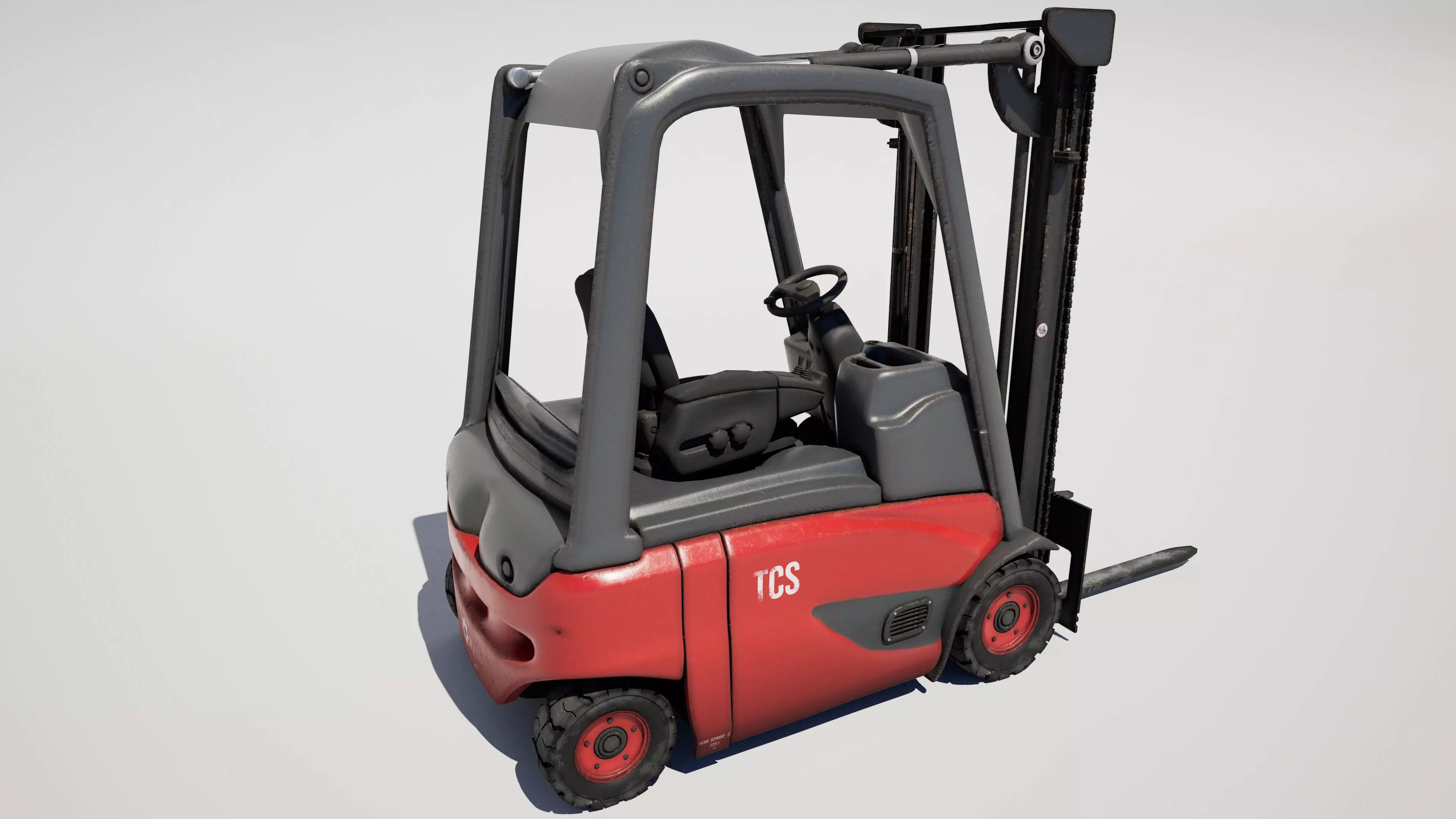 Industrial Forklift 3D model_2