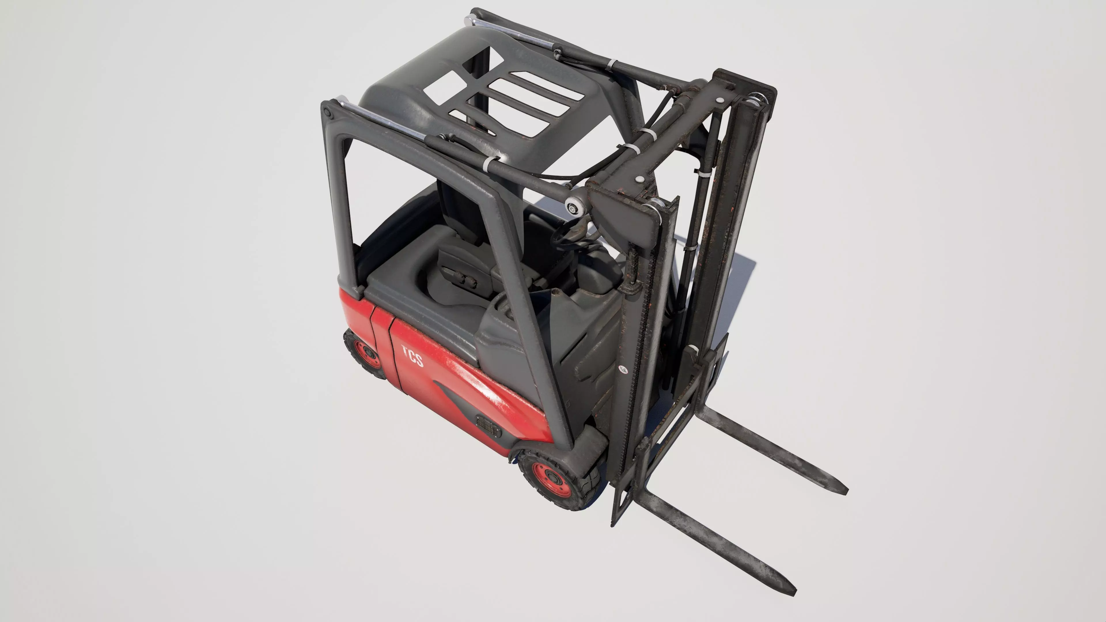 Industrial Forklift 3D model_3