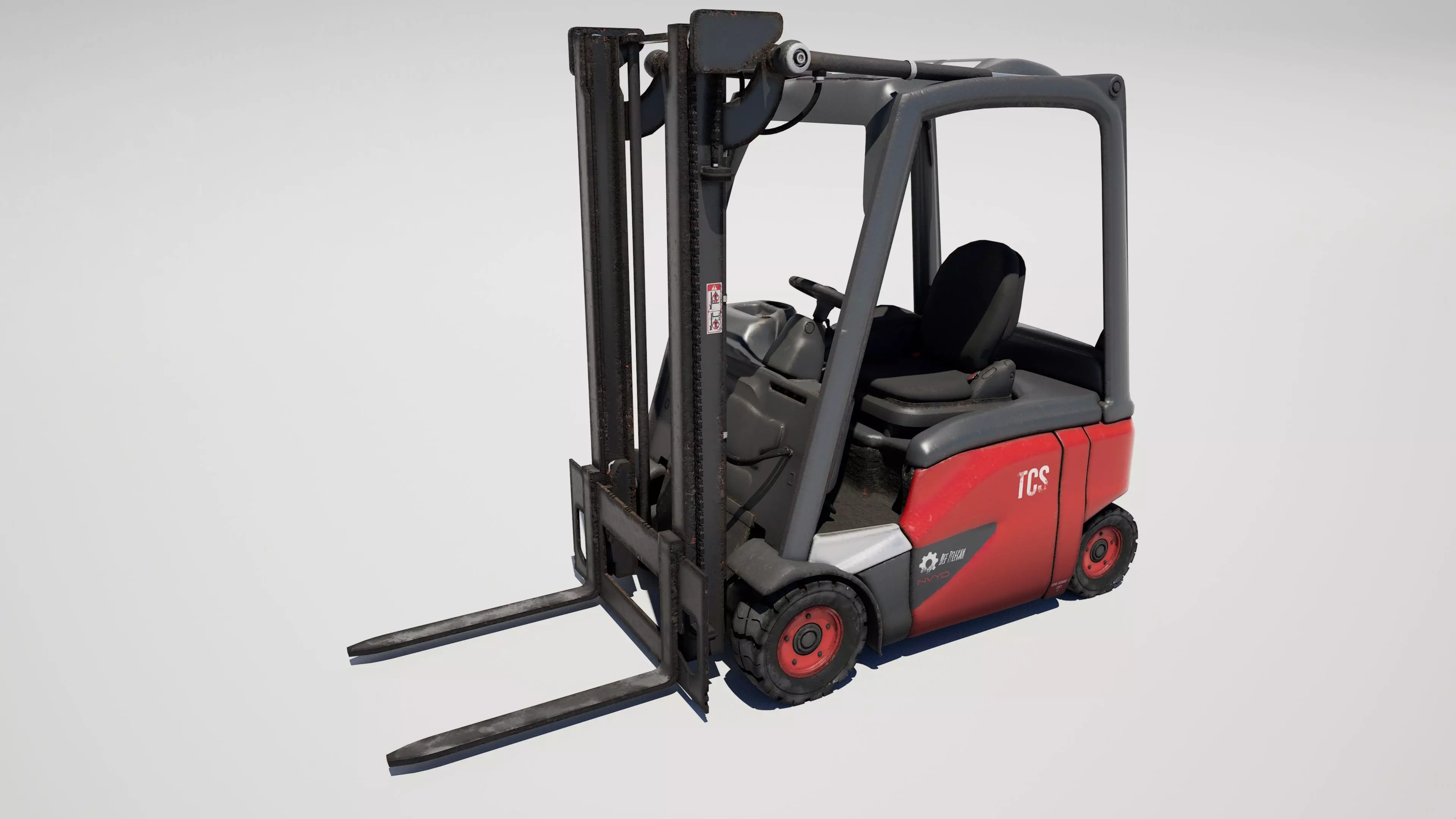 Industrial Forklift 3D model_0