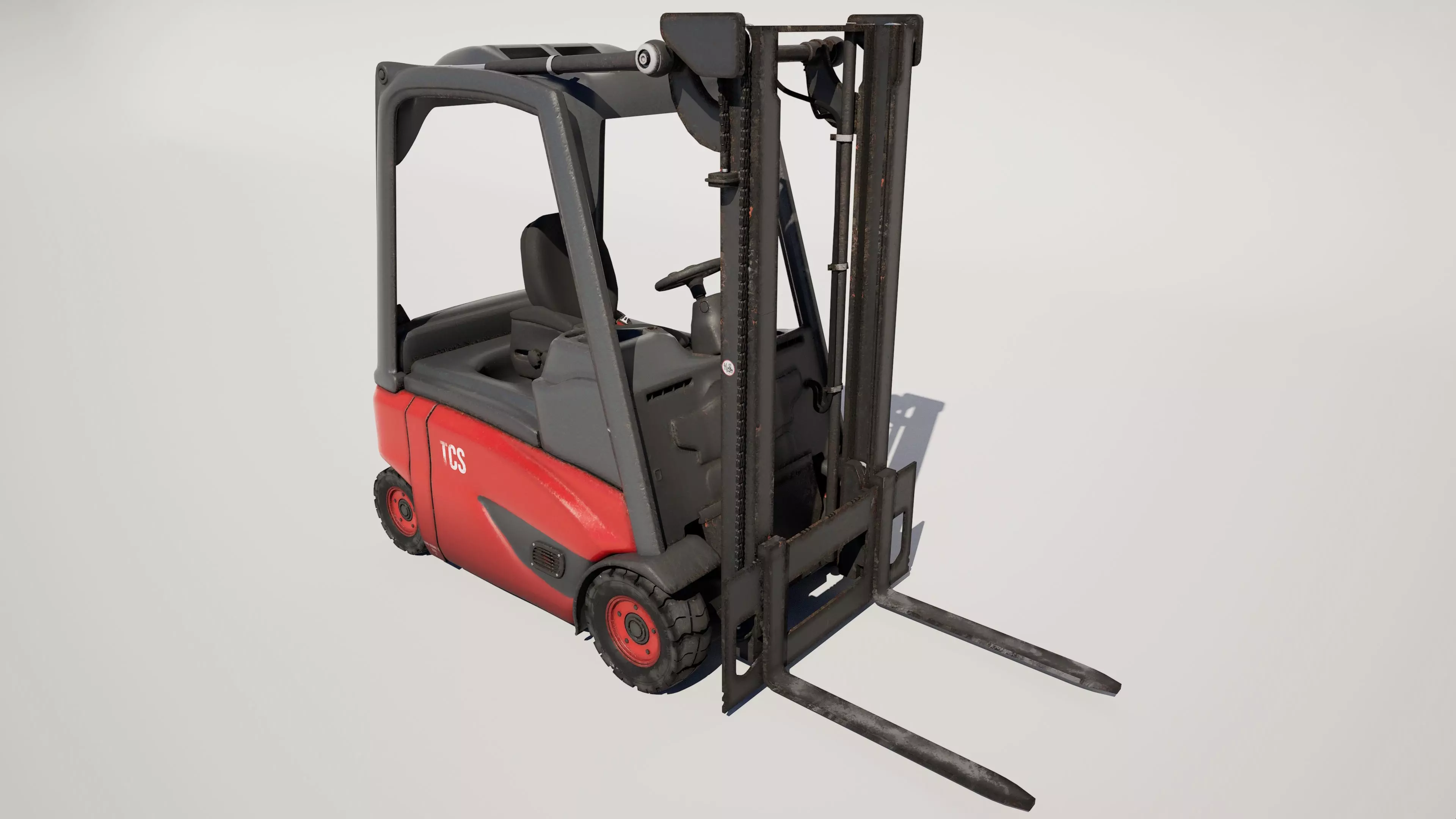 Industrial Forklift 3D model_4