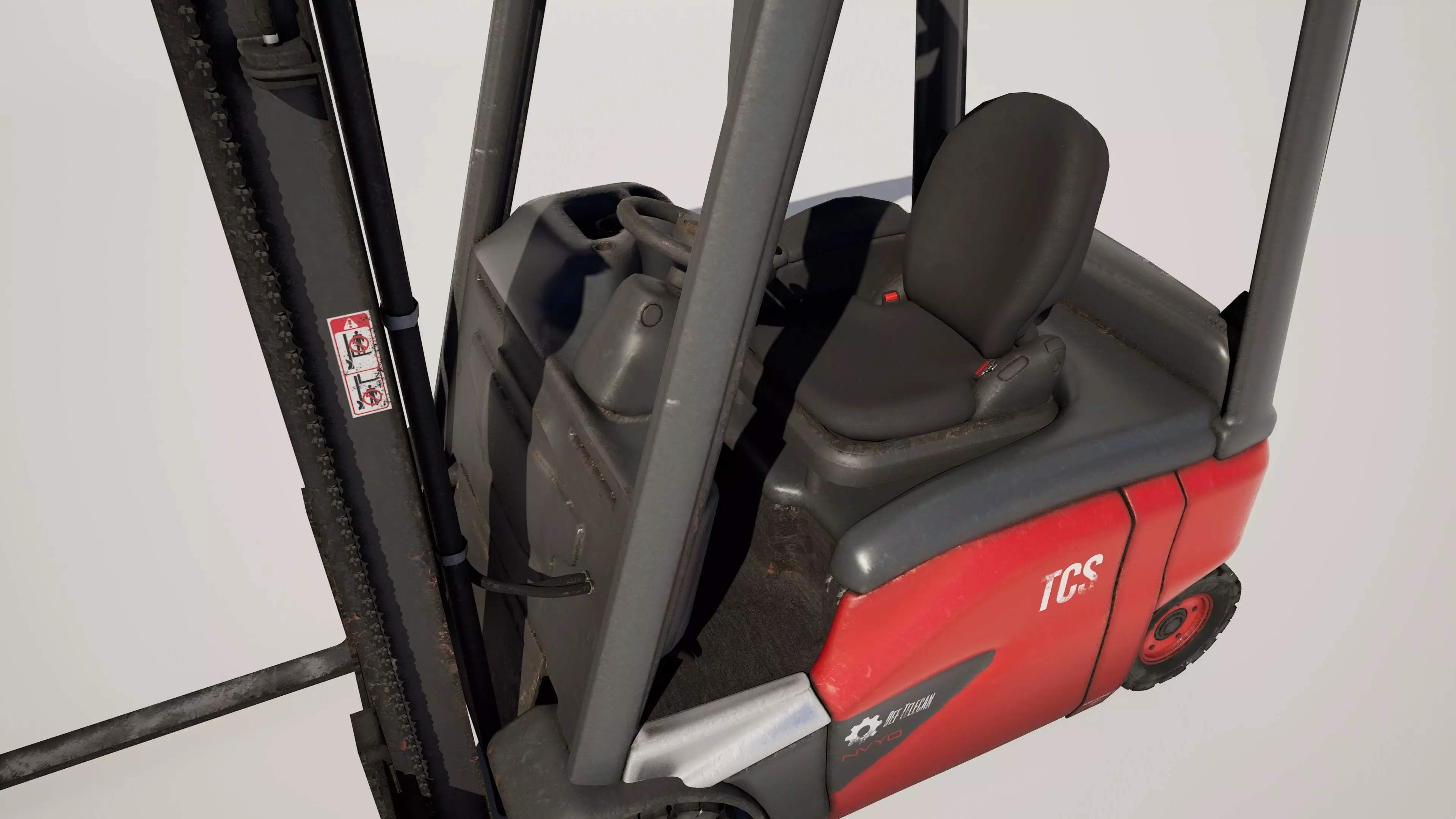 Industrial Forklift 3D model_1