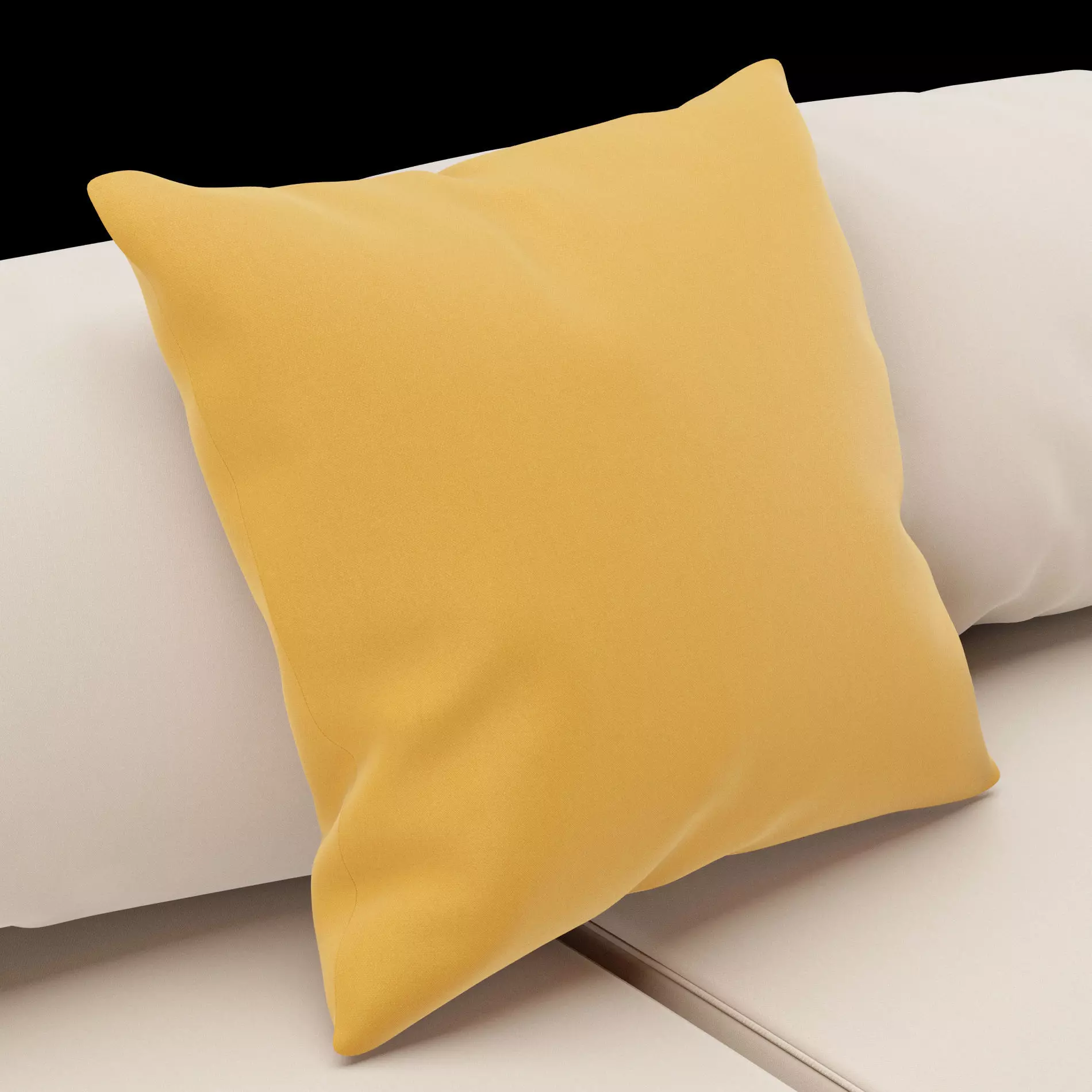 Modern 3 seat fabric sofa with pillow 3D model_17