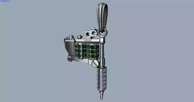 Tattoo Machine Pendant - Colgante Maquina de Tatuar 3D print model