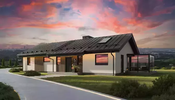 Modern Contemporary House  3D Model - 2 Versions 3D model 4