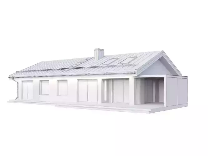 Modern Contemporary House  3D Model - 2 Versions 3D model 7