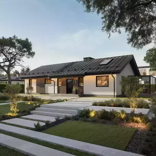 Modern Contemporary House  3D Model - 2 Versions 3D model 3