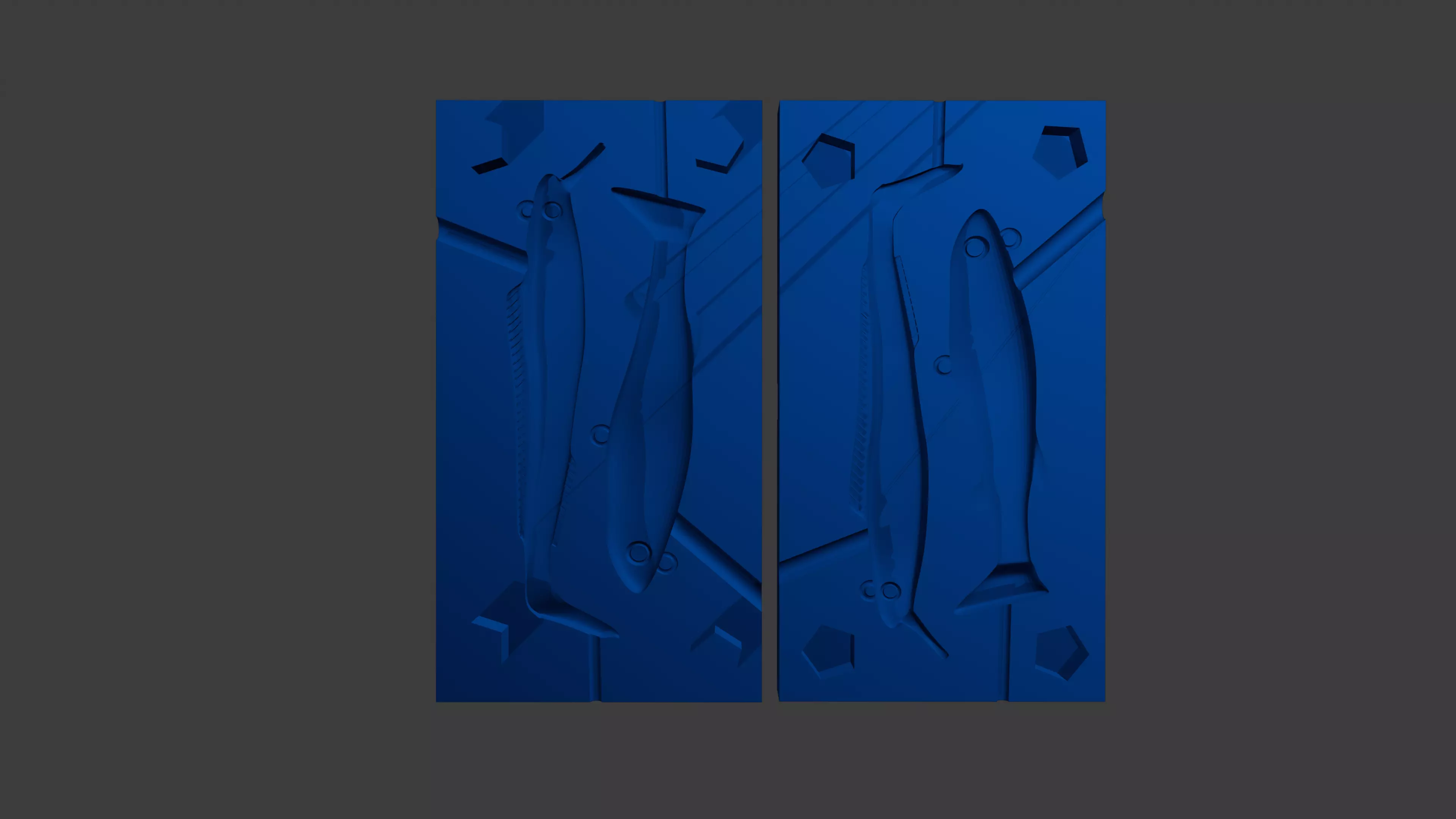 fake fish bait mold 3D print model_2