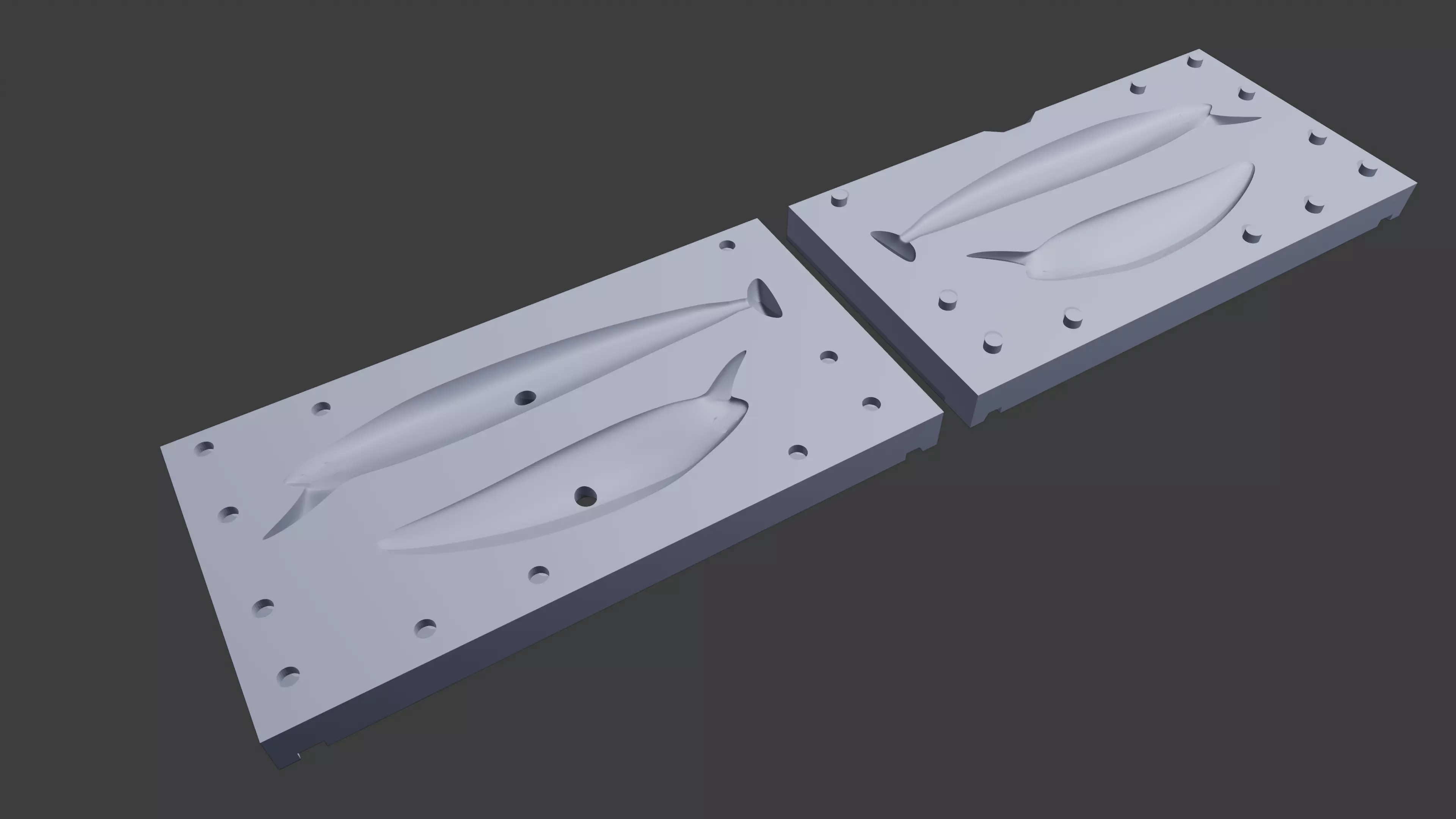 fake fish bait mold 3D print model_1