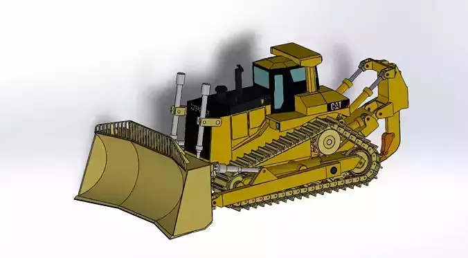 Caterpillar D11 Bulldozer 3D Model 3D print model