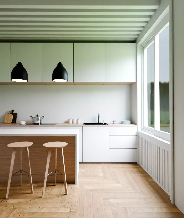 Modern Minimalist Kitchen  Free 3D model_0