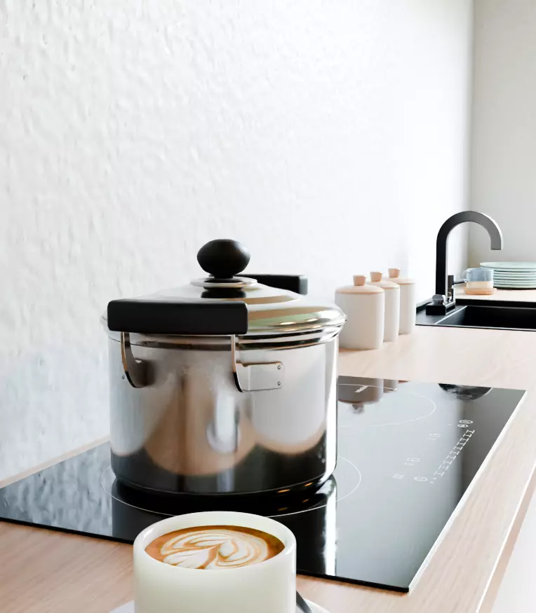 Modern Minimalist Kitchen  Free 3D model_12