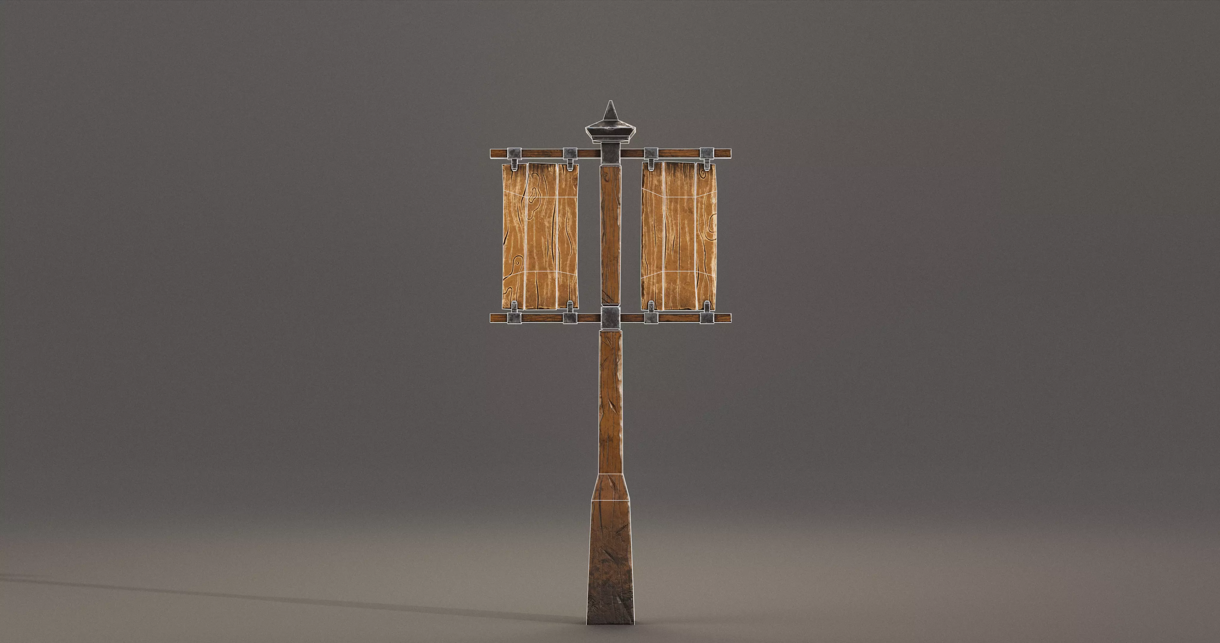 Stylized Medieval Signboards Game Ready Prop Pack 18 PEACES Low-poly 3D model_64