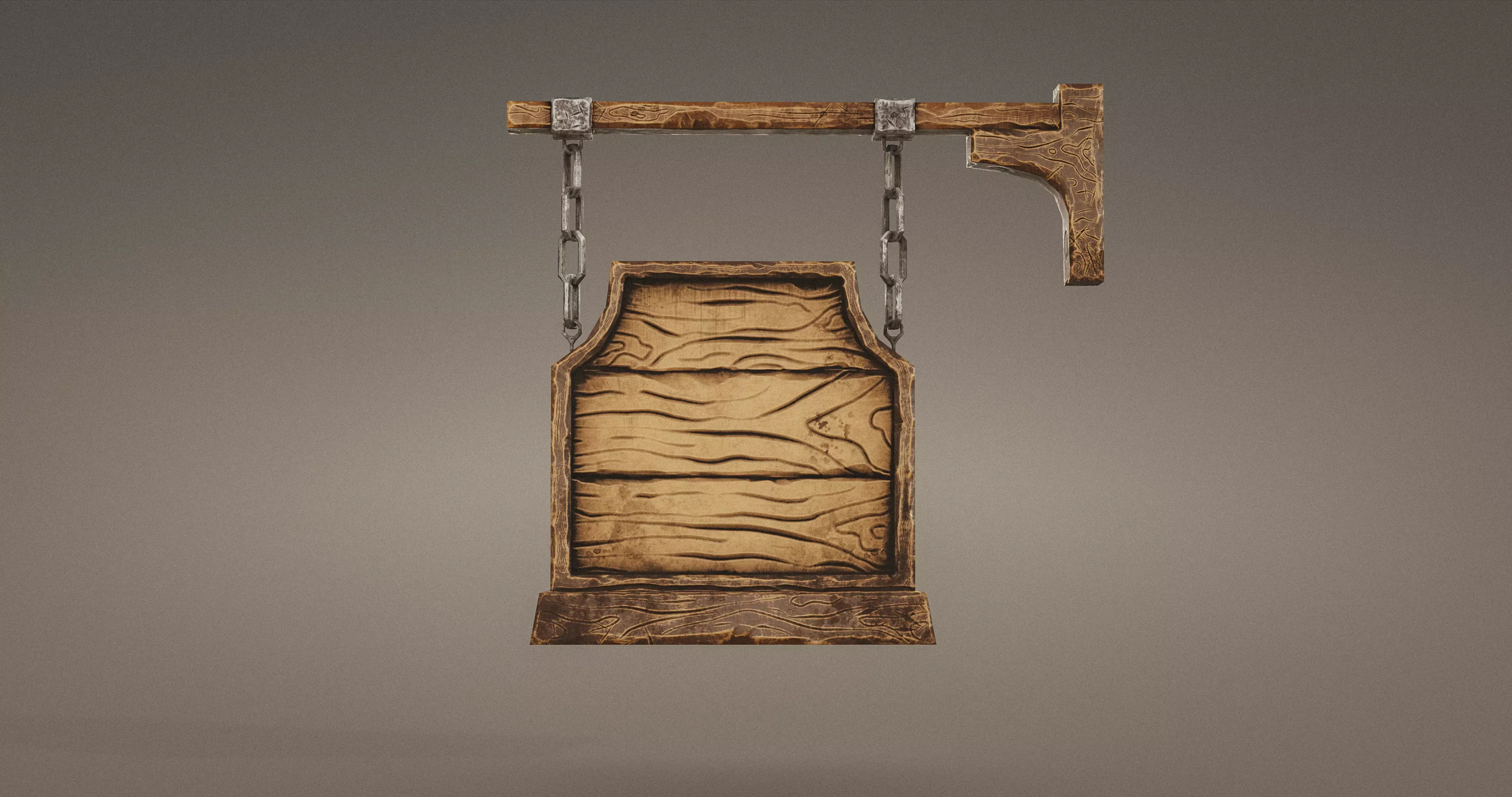 Stylized Medieval Signboards Game Ready Prop Pack 18 PEACES Low-poly 3D model_109