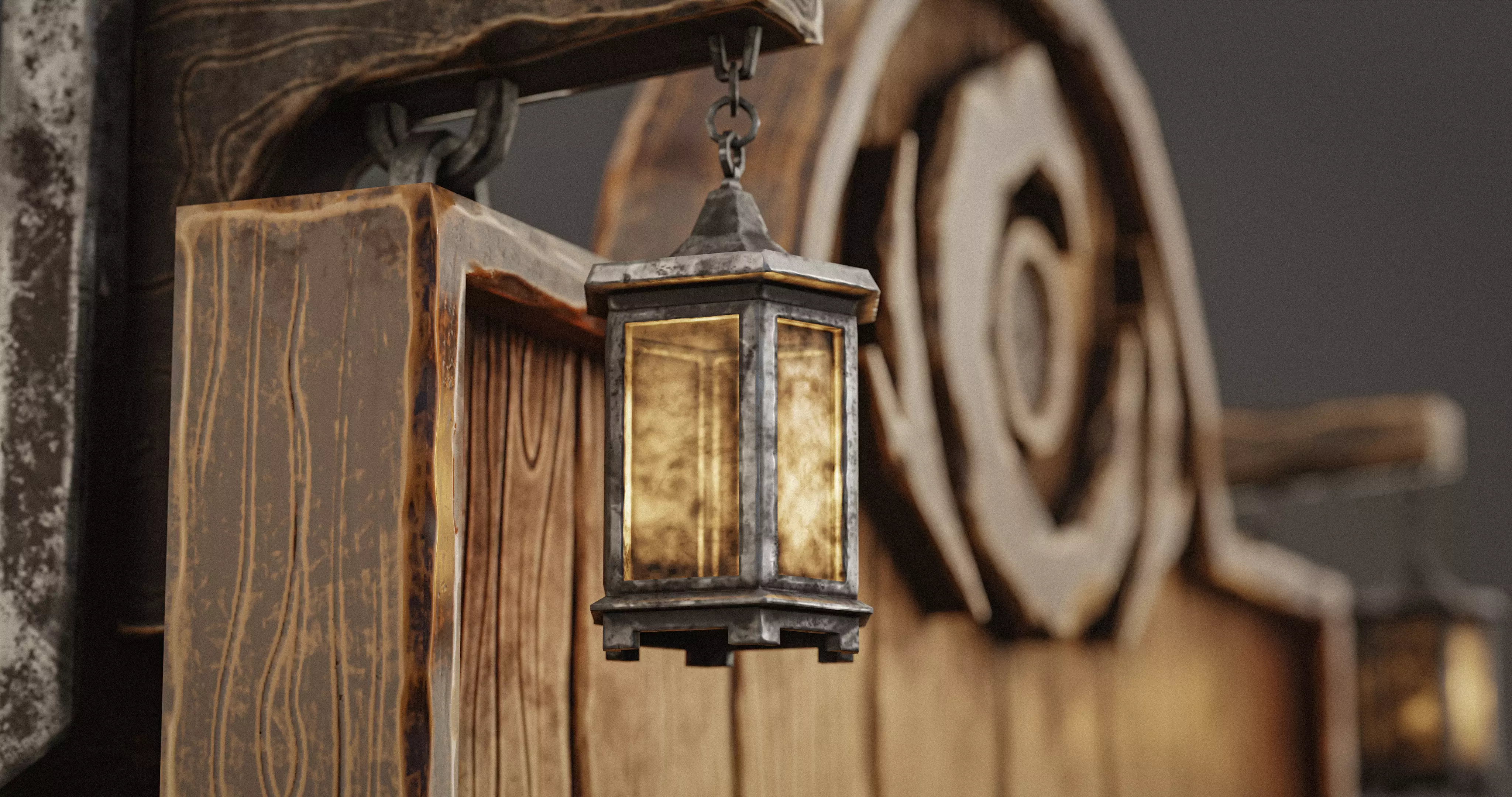 Stylized Medieval Signboards Game Ready Prop Pack 18 PEACES Low-poly 3D model_83