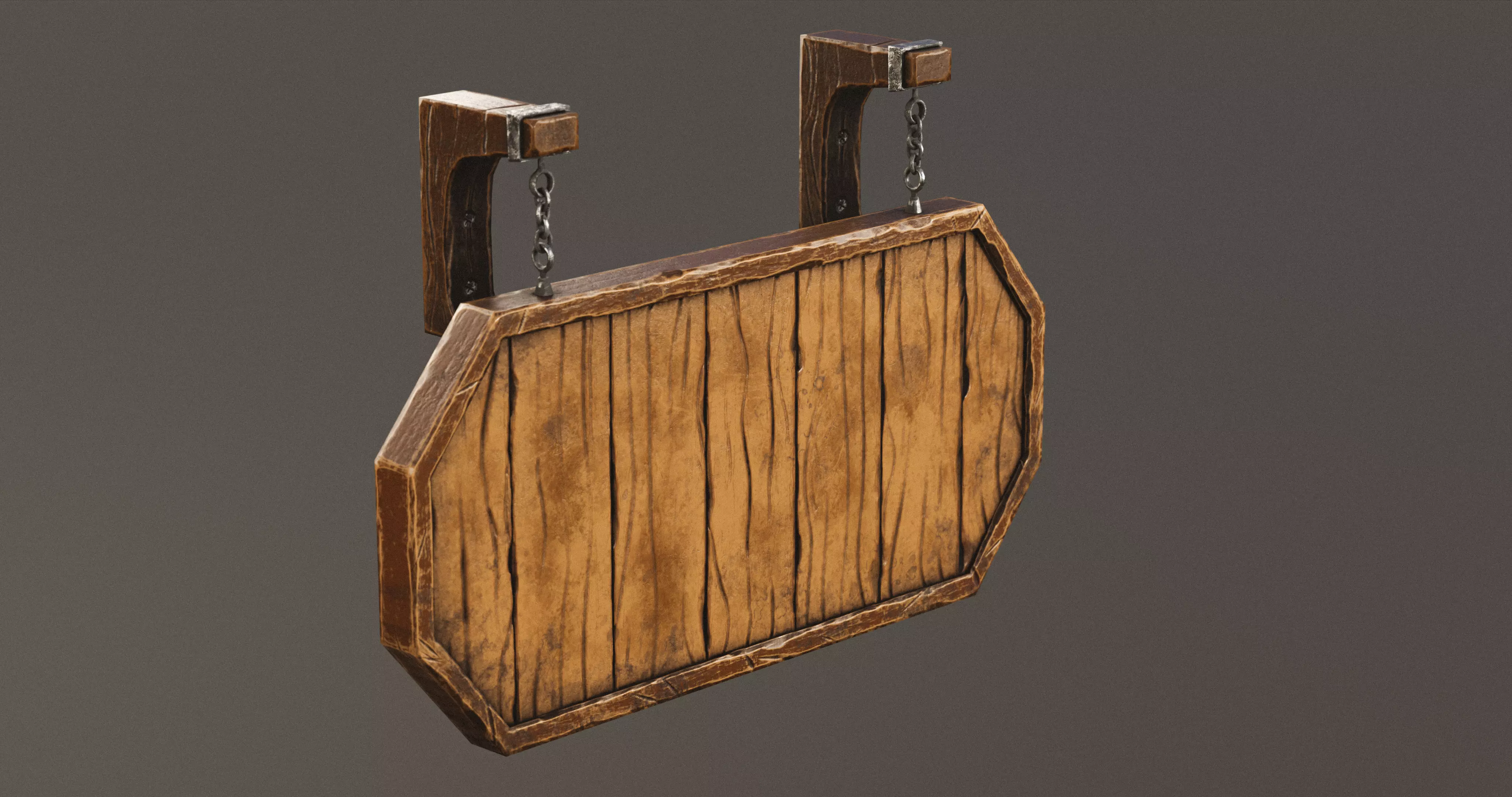 Stylized Medieval Signboards Game Ready Prop Pack 18 PEACES Low-poly 3D model_22