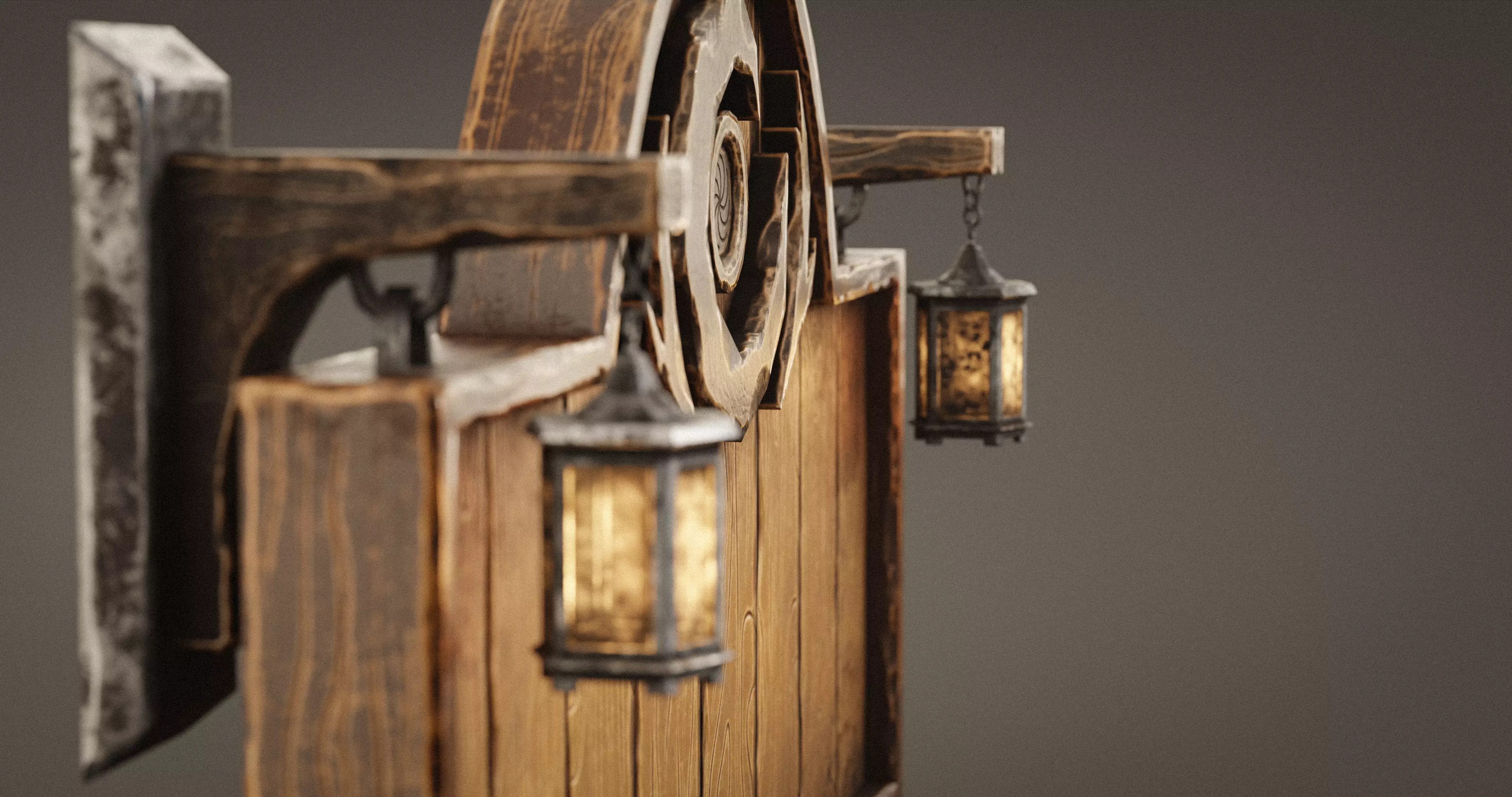 Stylized Medieval Signboards Game Ready Prop Pack 18 PEACES Low-poly 3D model_82