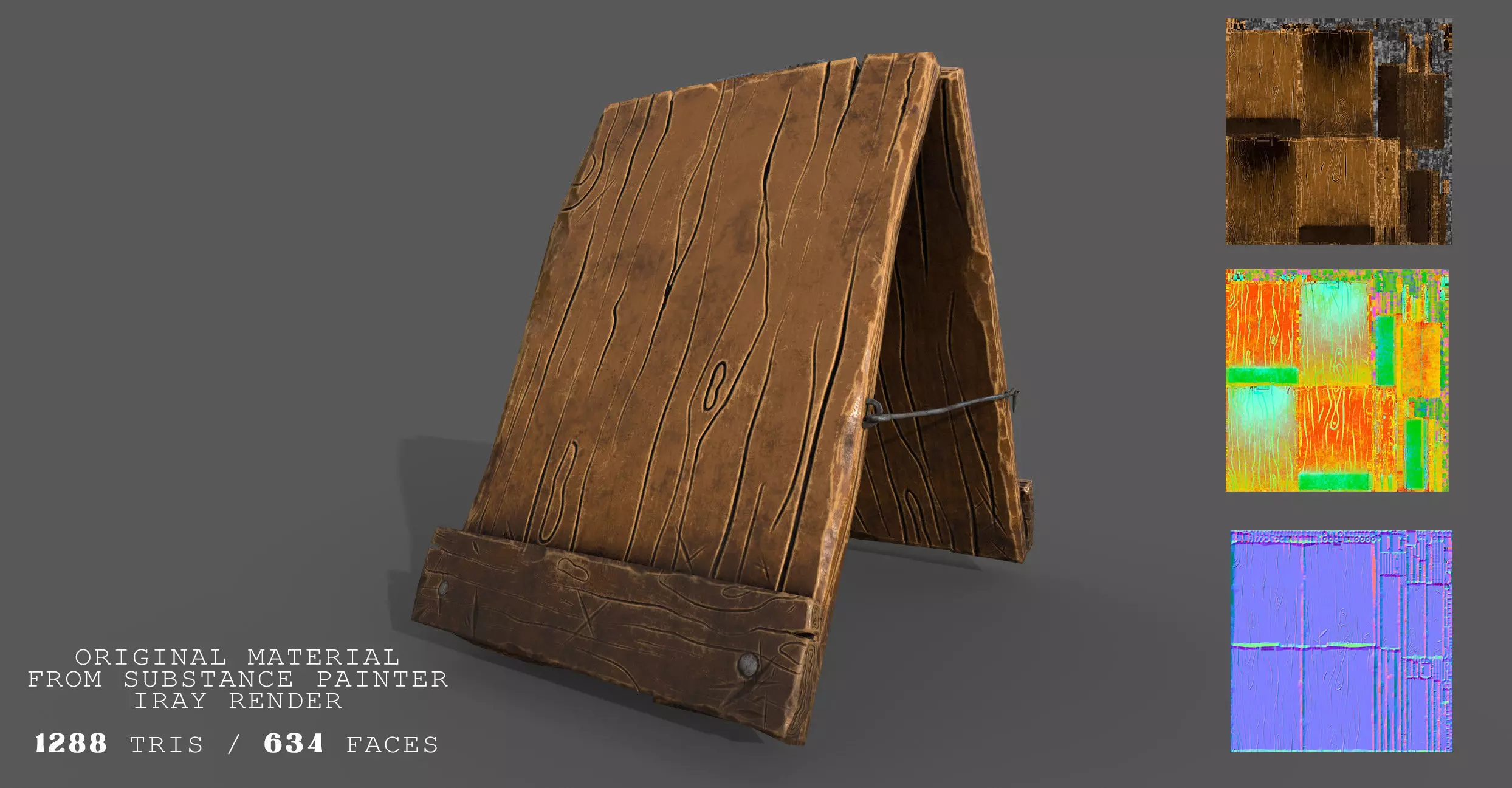 Stylized Medieval Signboards Game Ready Prop Pack 18 PEACES Low-poly 3D model_18