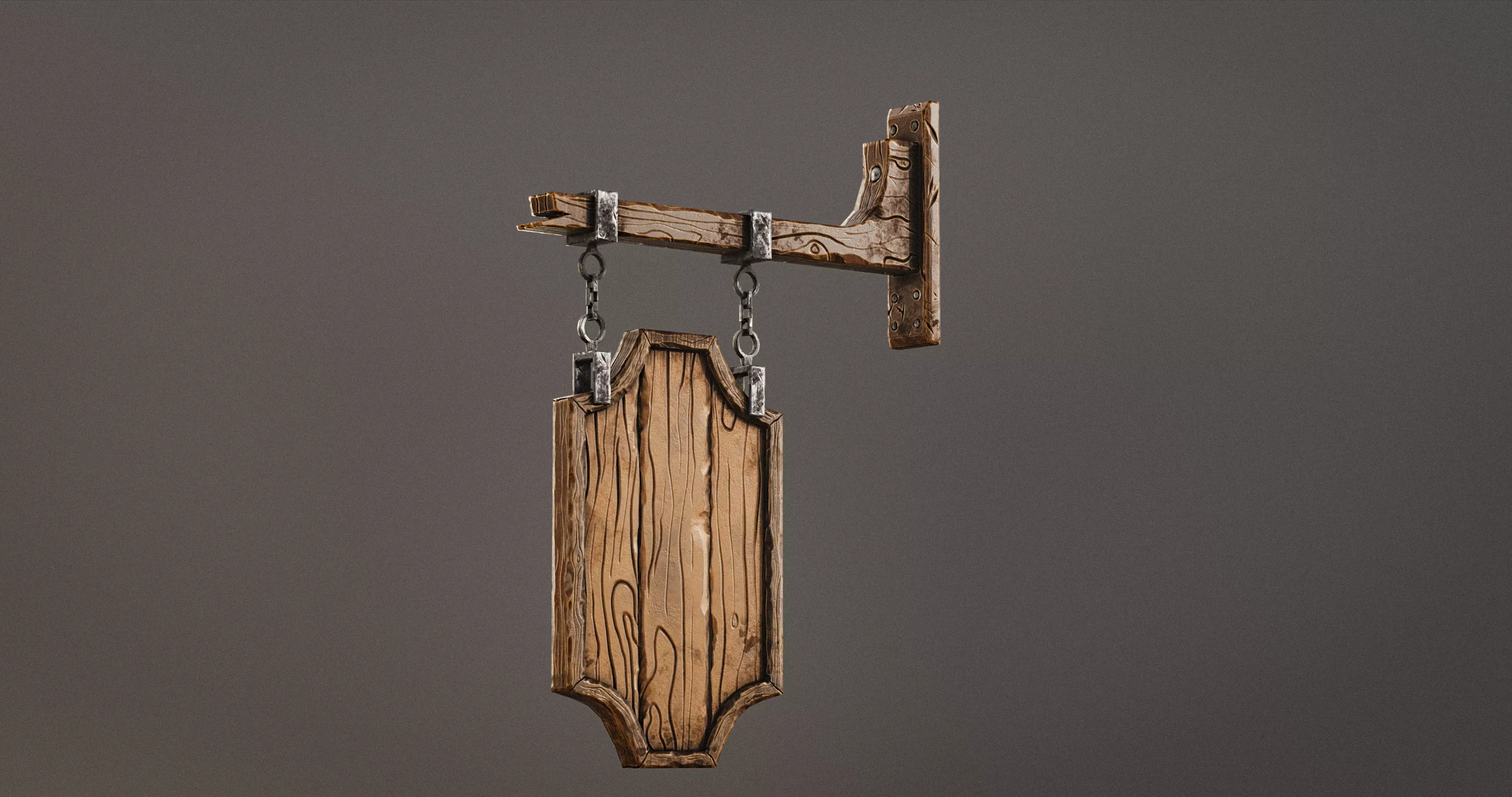 Stylized Medieval Signboards Game Ready Prop Pack 18 PEACES Low-poly 3D model_40