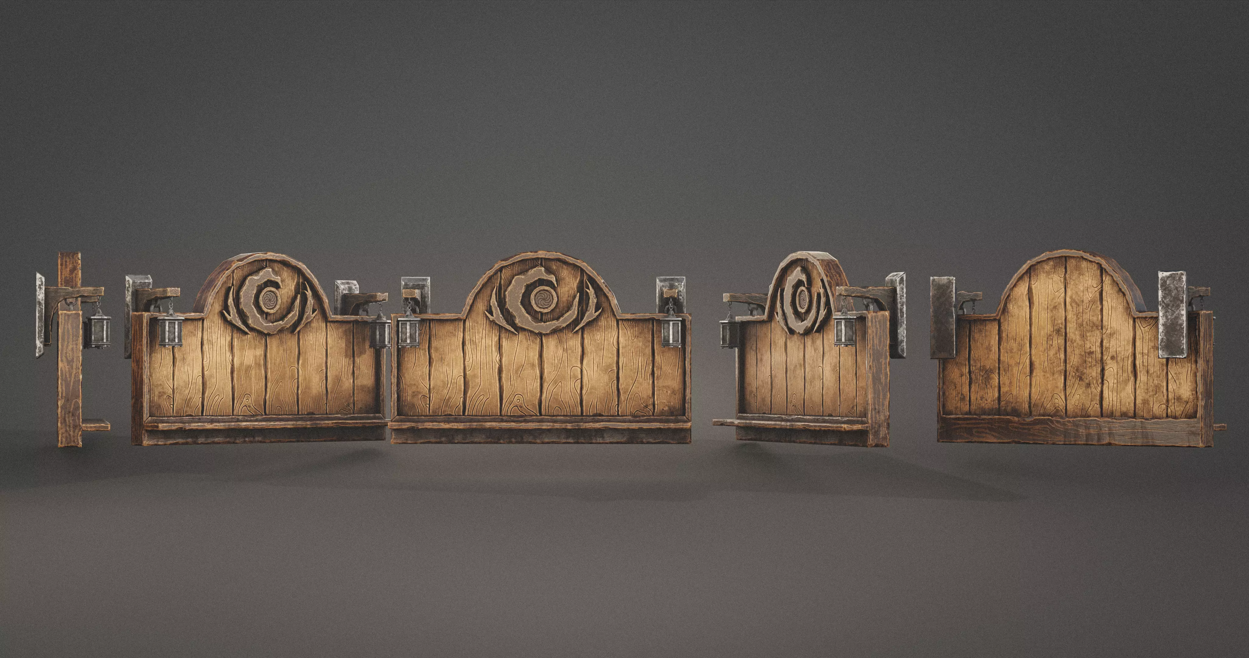 Stylized Medieval Signboards Game Ready Prop Pack 18 PEACES Low-poly 3D model_80
