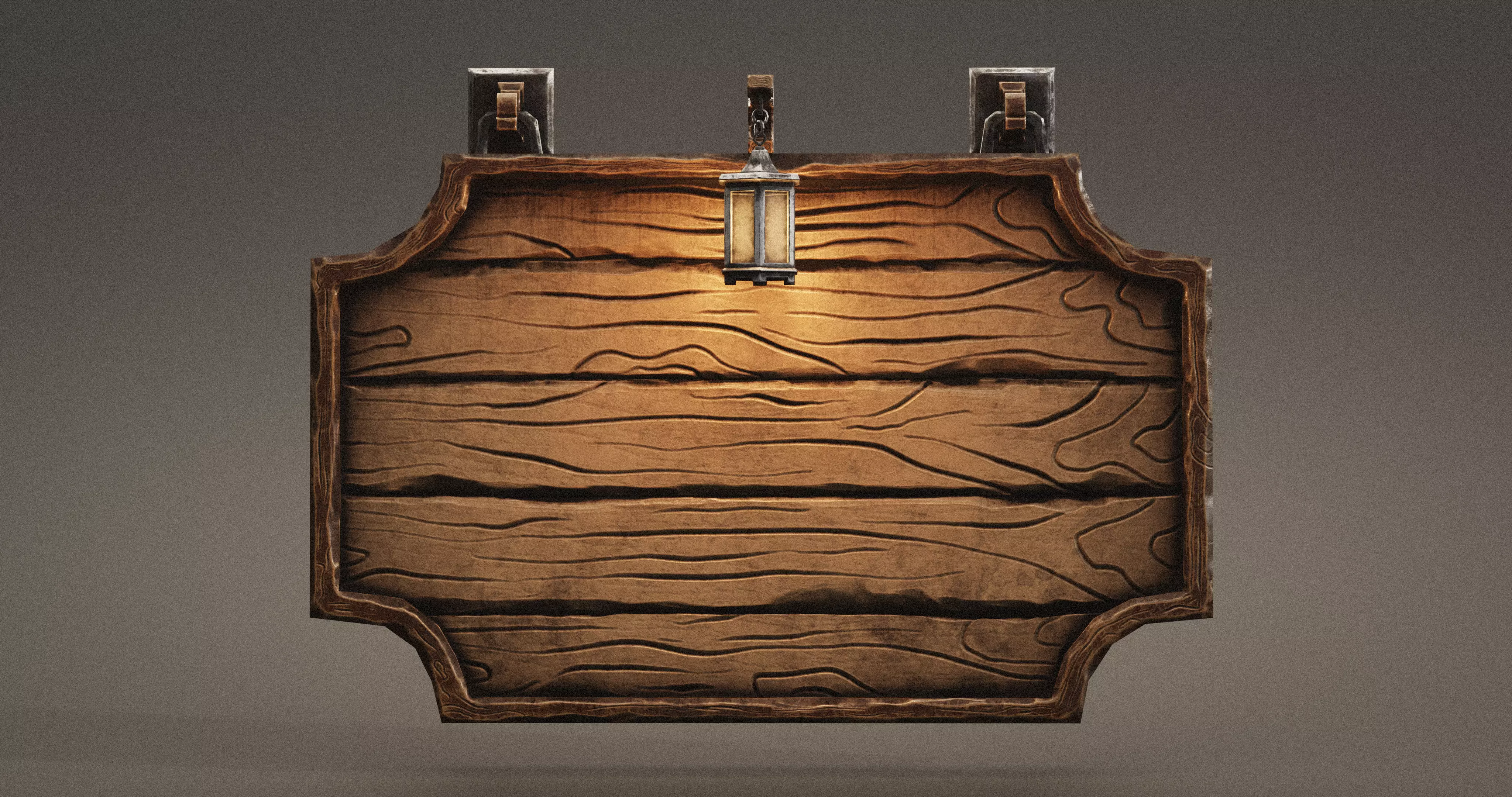 Stylized Medieval Signboards Game Ready Prop Pack 18 PEACES Low-poly 3D model_107