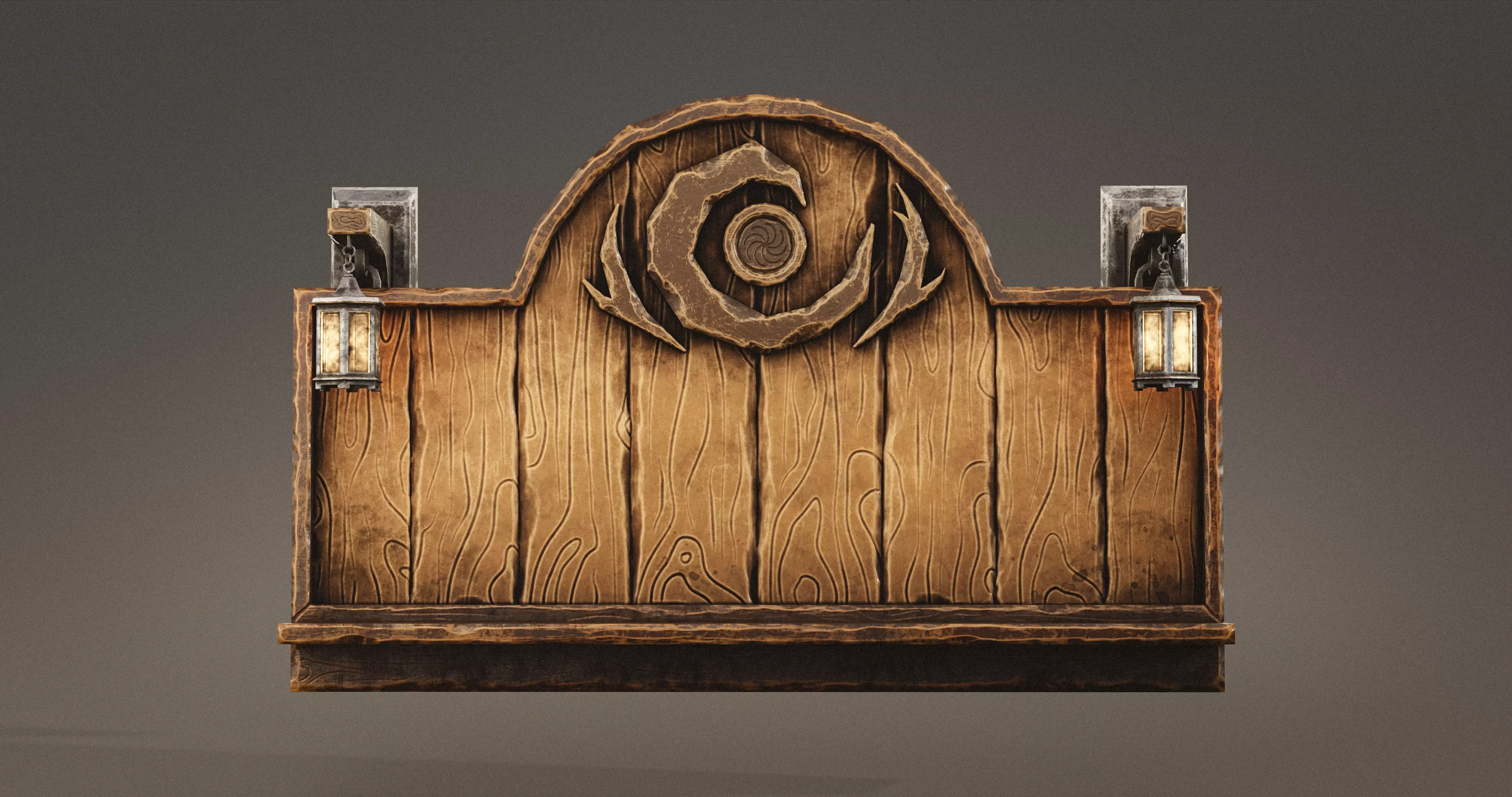 Stylized Medieval Signboards Game Ready Prop Pack 18 PEACES Low-poly 3D model_77