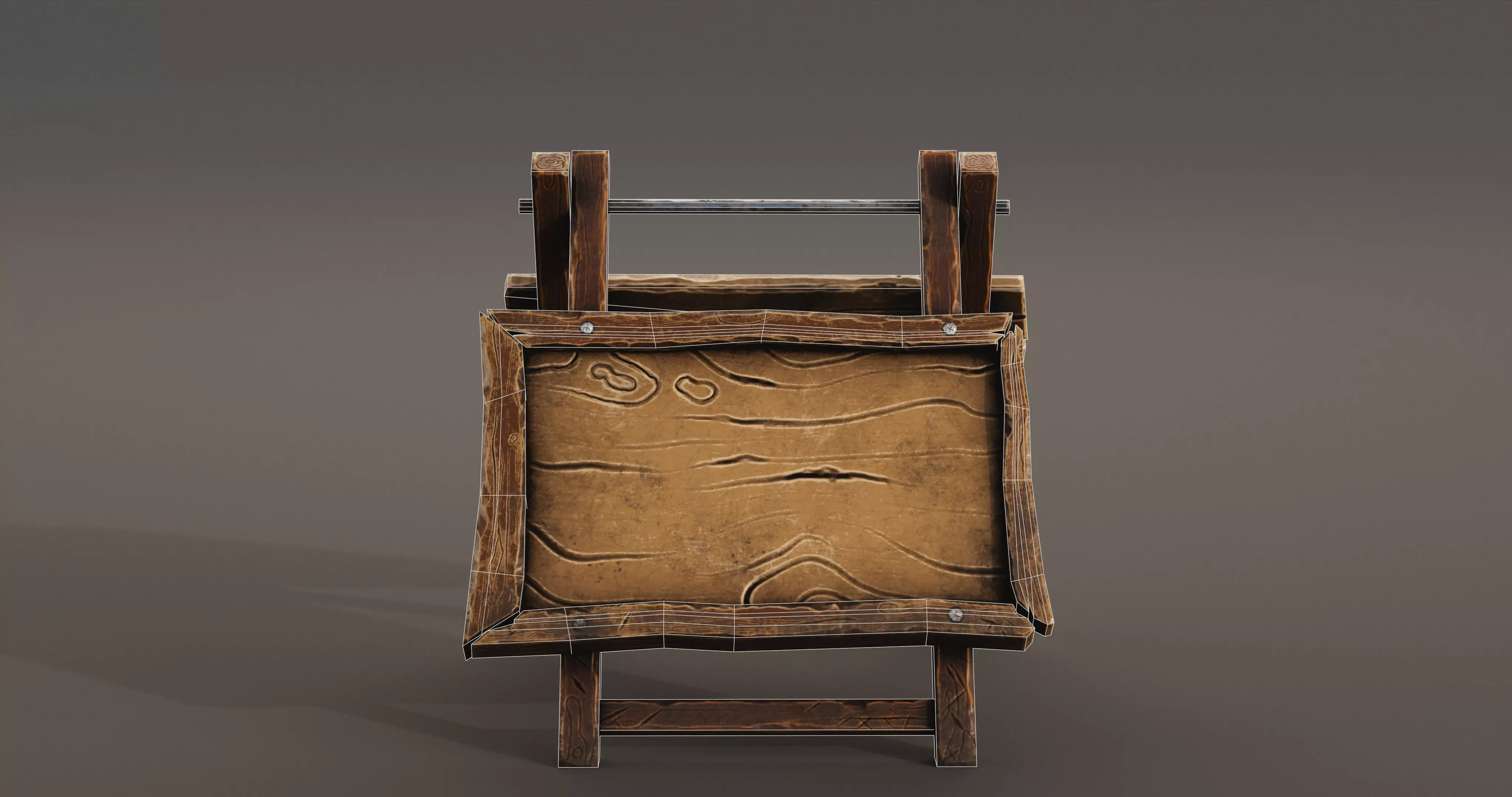 Stylized Medieval Signboards Game Ready Prop Pack 18 PEACES Low-poly 3D model_46