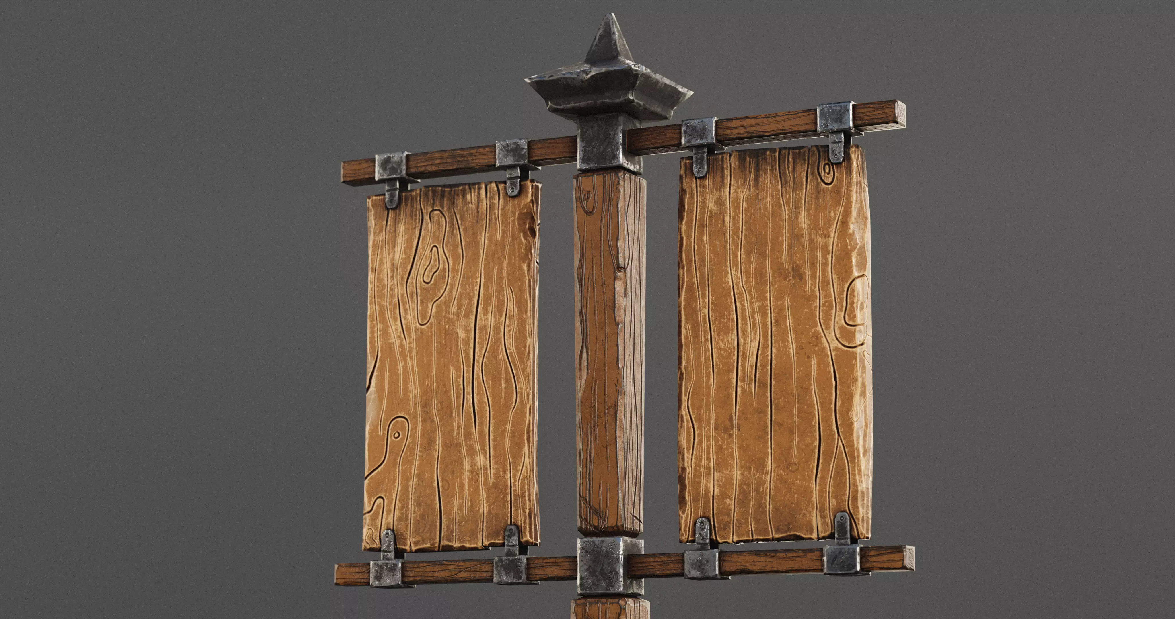 Stylized Medieval Signboards Game Ready Prop Pack 18 PEACES Low-poly 3D model_63