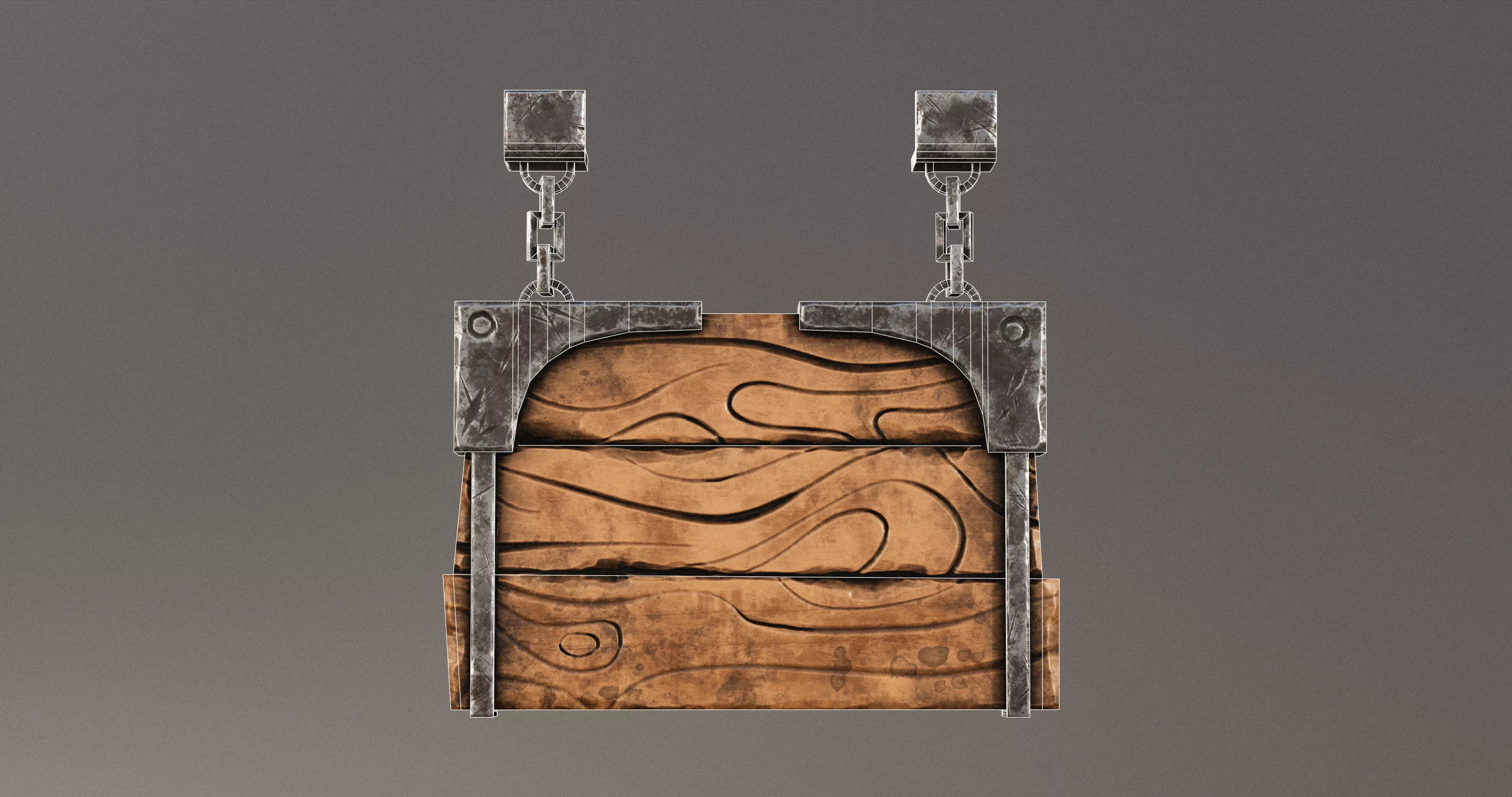 Stylized Medieval Signboards Game Ready Prop Pack 18 PEACES Low-poly 3D model_31