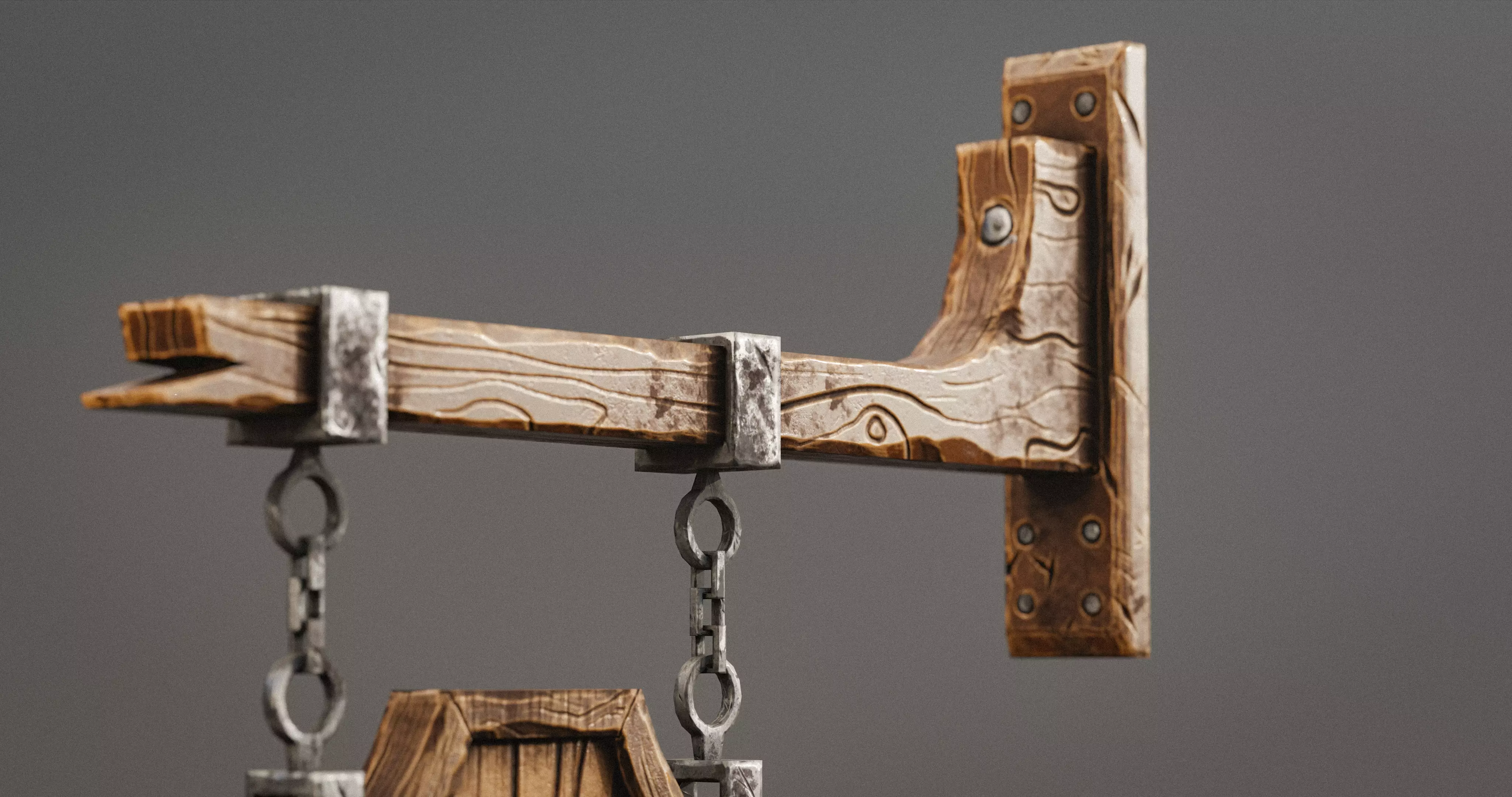 Stylized Medieval Signboards Game Ready Prop Pack 18 PEACES Low-poly 3D model_41