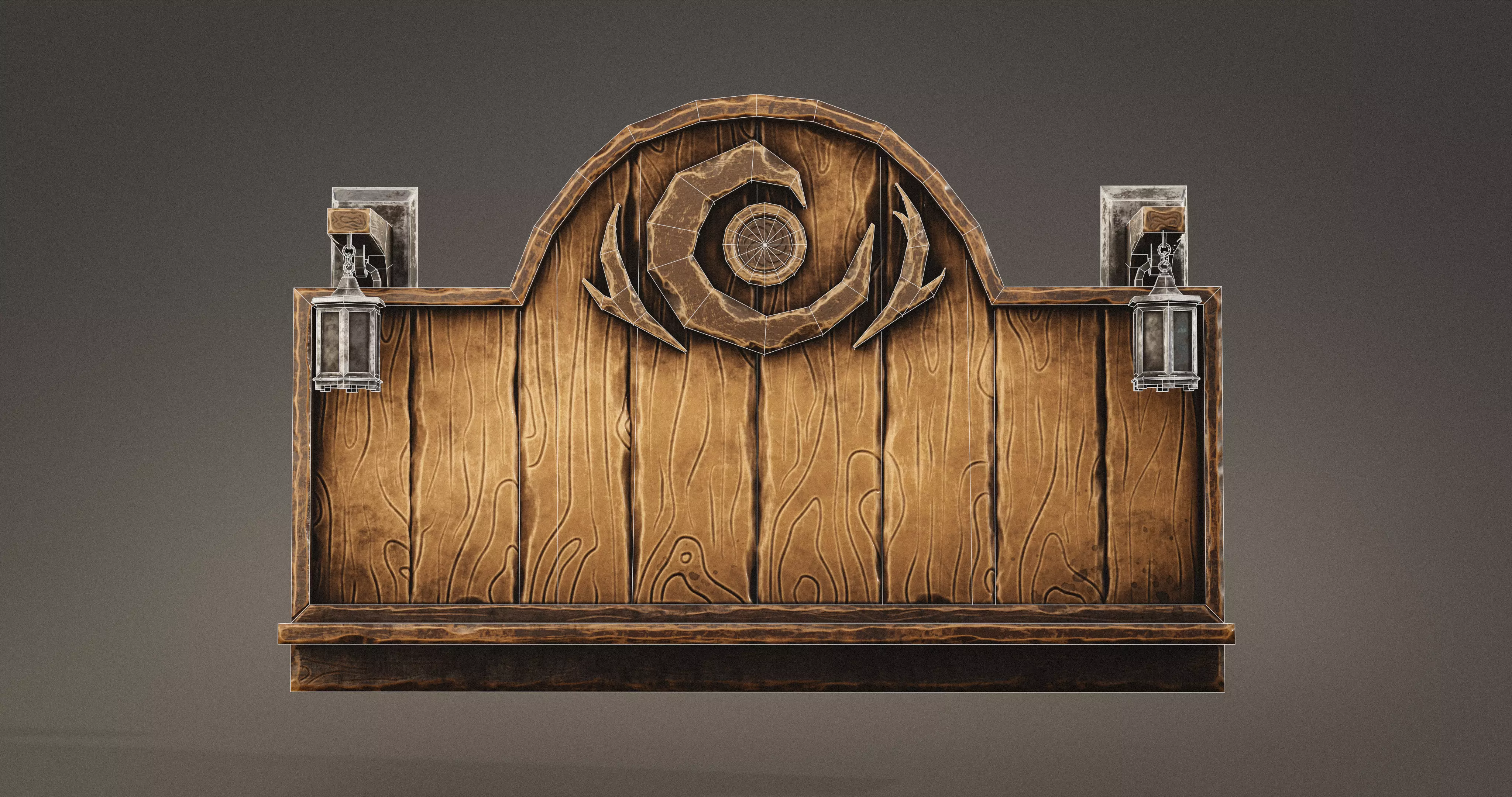 Stylized Medieval Signboards Game Ready Prop Pack 18 PEACES Low-poly 3D model_78