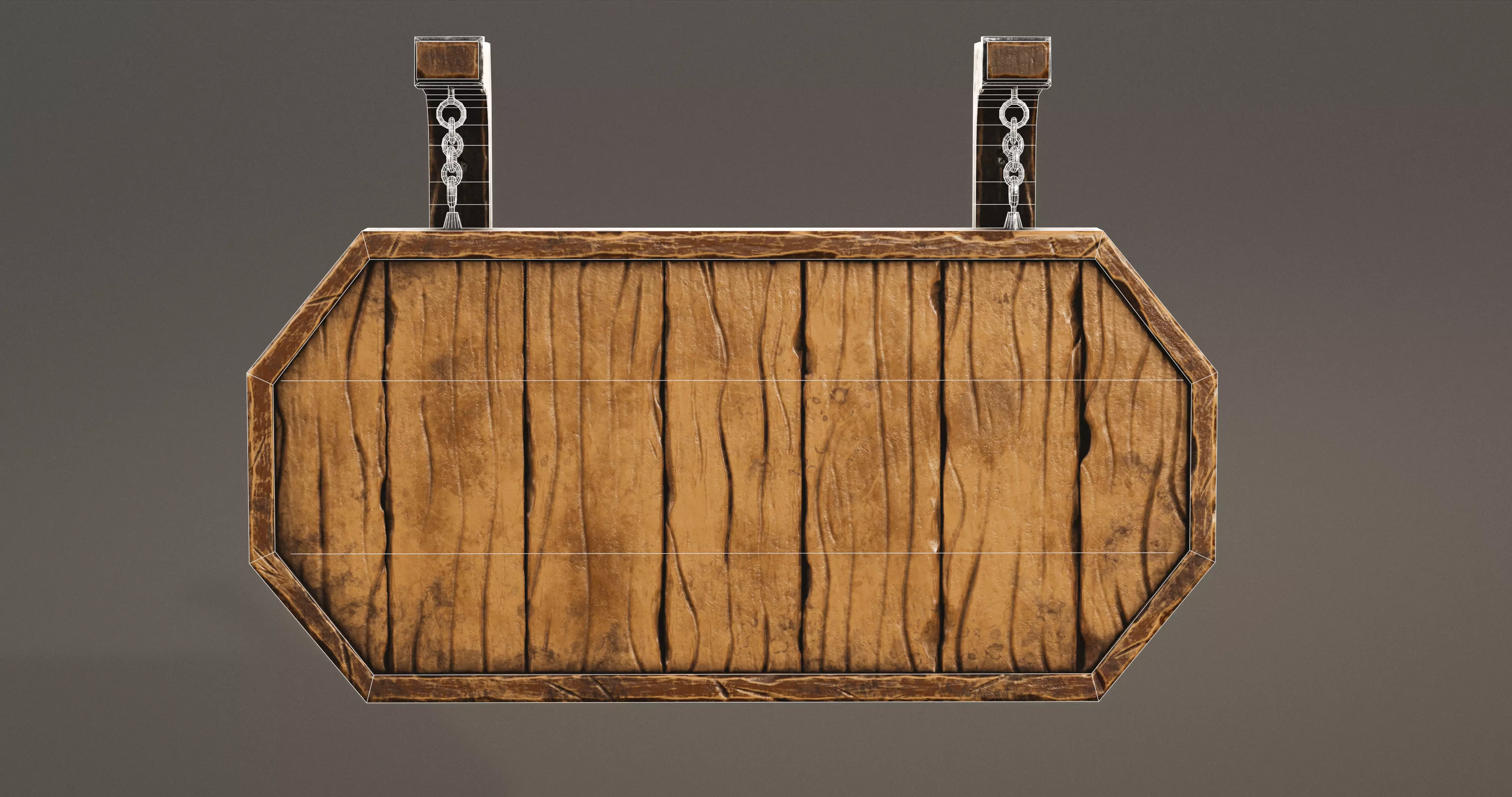 Stylized Medieval Signboards Game Ready Prop Pack 18 PEACES Low-poly 3D model_24