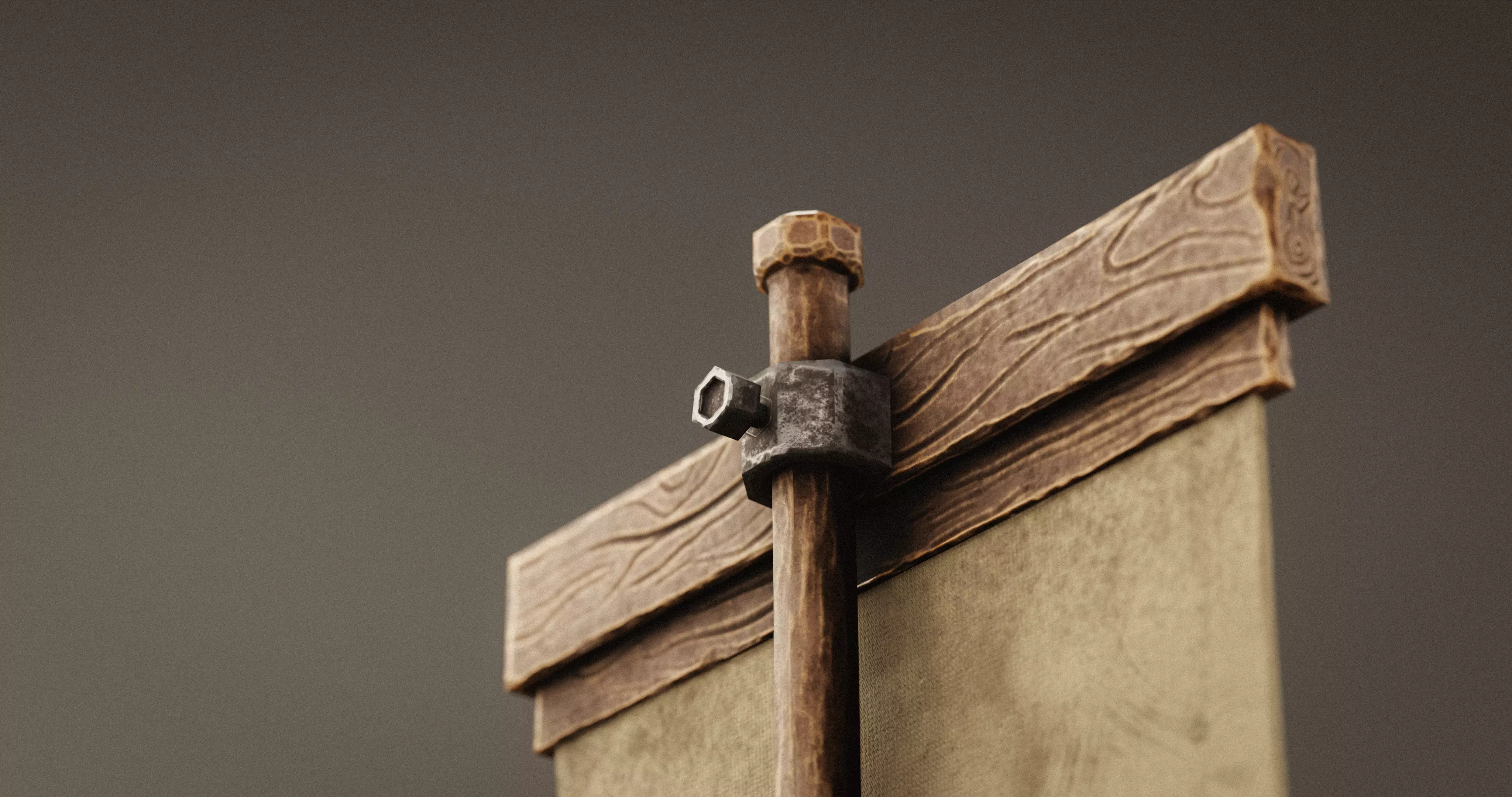 Stylized Medieval Signboards Game Ready Prop Pack 18 PEACES Low-poly 3D model_97