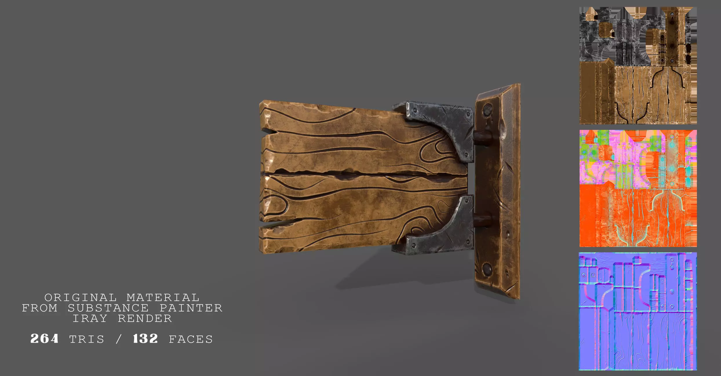 Stylized Medieval Signboards Game Ready Prop Pack 18 PEACES Low-poly 3D model_8