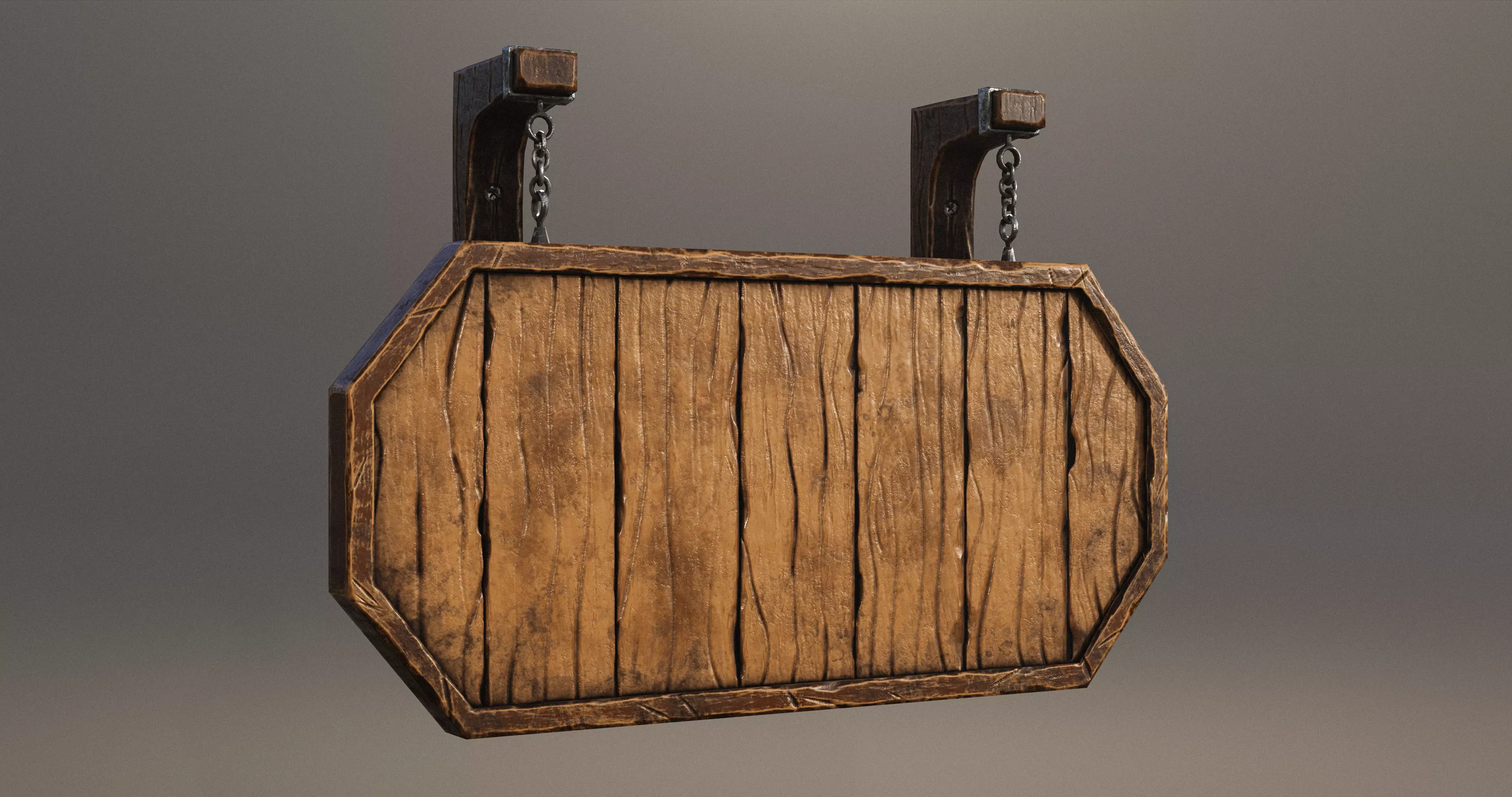 Stylized Medieval Signboards Game Ready Prop Pack 18 PEACES Low-poly 3D model_21