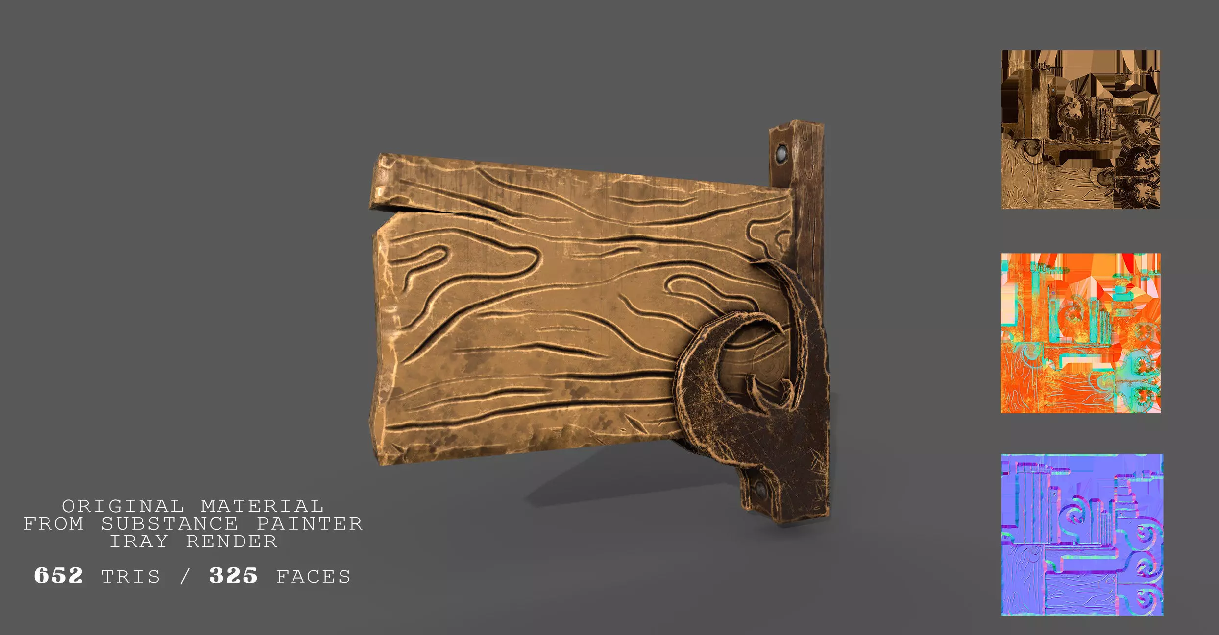 Stylized Medieval Signboards Game Ready Prop Pack 18 PEACES Low-poly 3D model_14