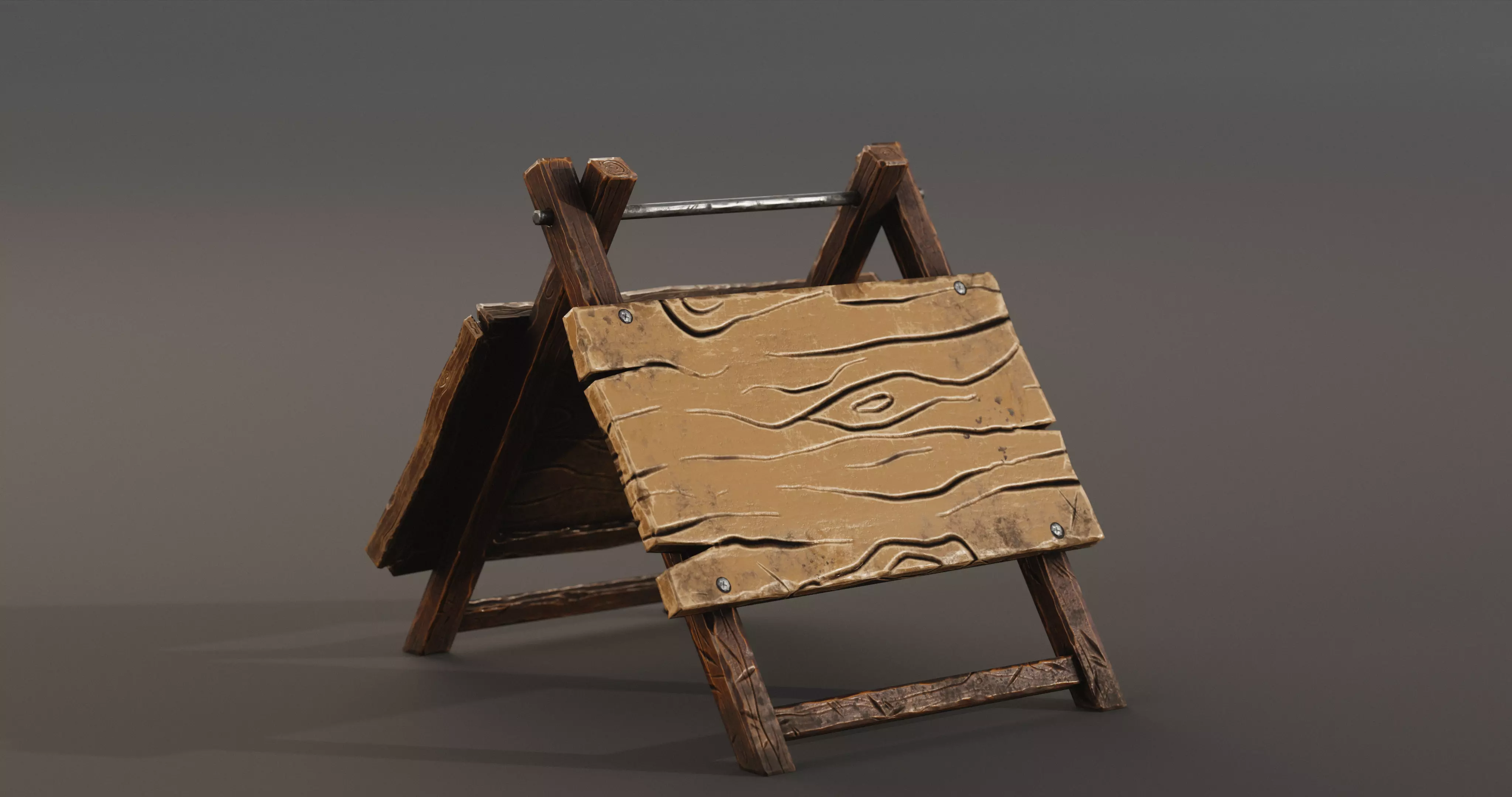 Stylized Medieval Signboards Game Ready Prop Pack 18 PEACES Low-poly 3D model_47