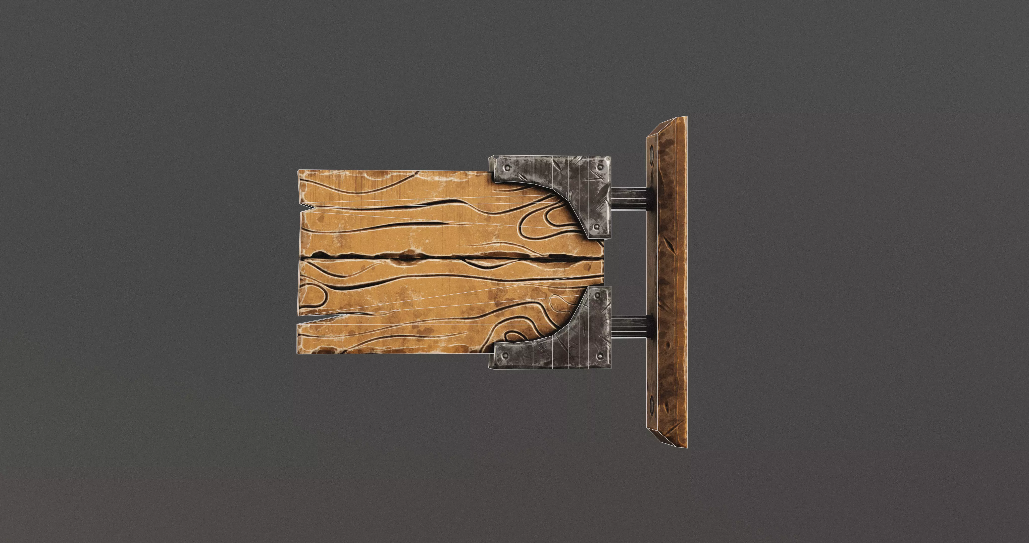 Stylized Medieval Signboards Game Ready Prop Pack 18 PEACES Low-poly 3D model_26