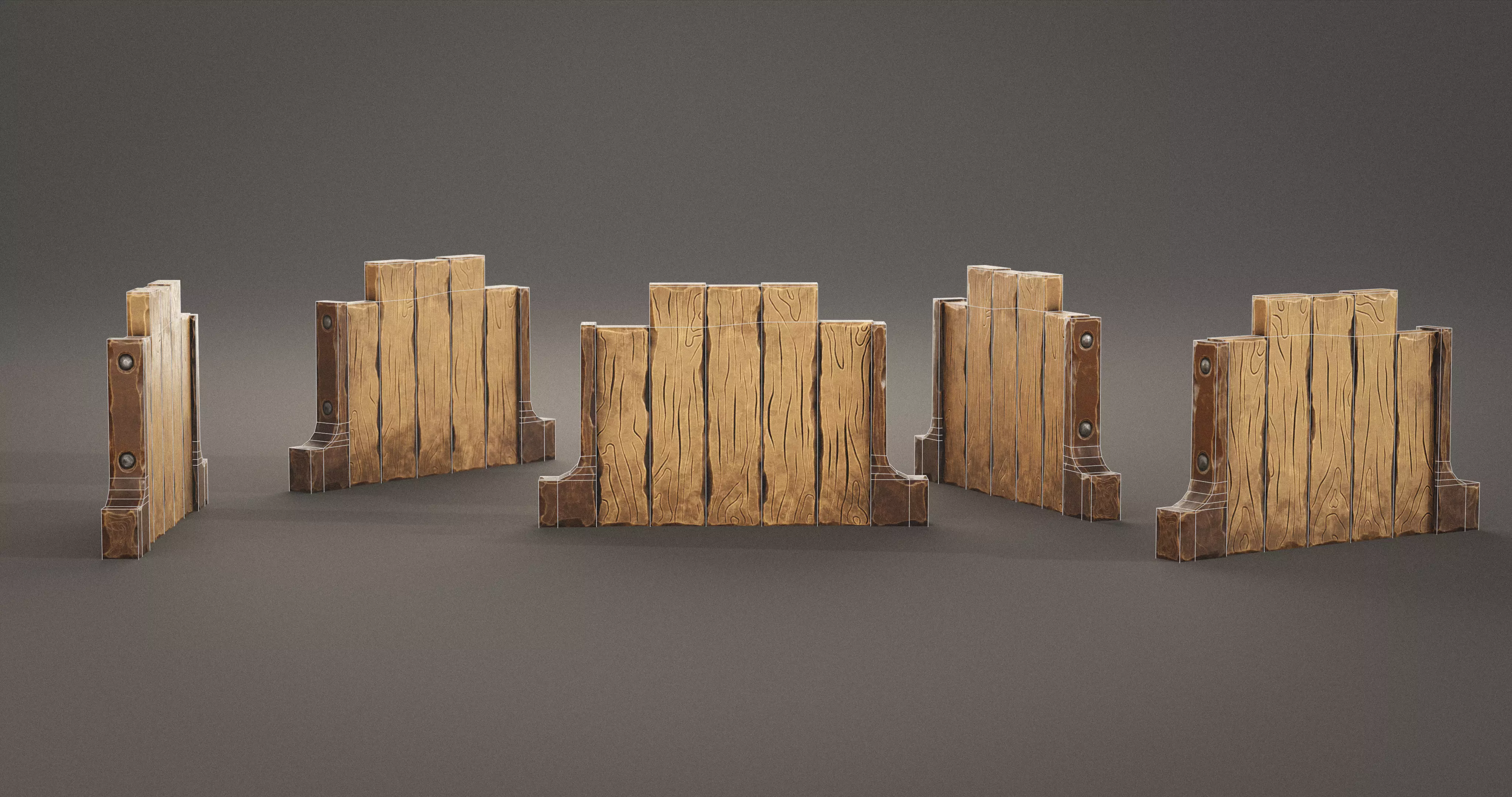 Stylized Medieval Signboards Game Ready Prop Pack 18 PEACES Low-poly 3D model_122