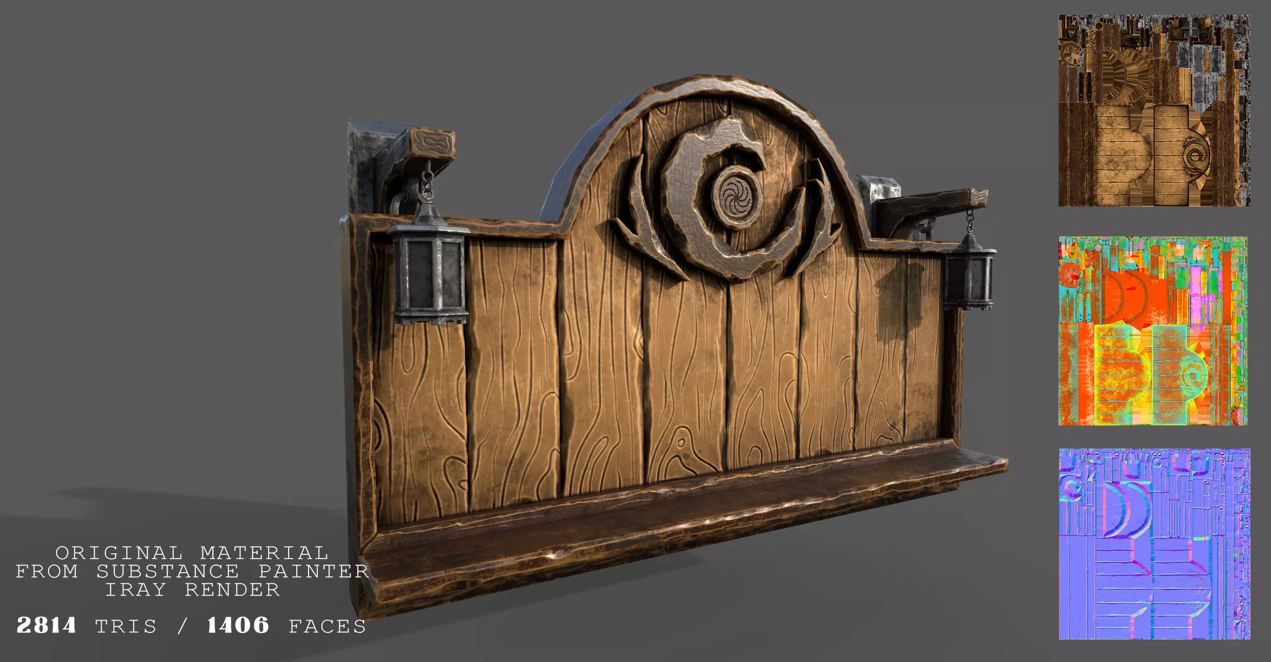 Stylized Medieval Signboards Game Ready Prop Pack 18 PEACES Low-poly 3D model_1