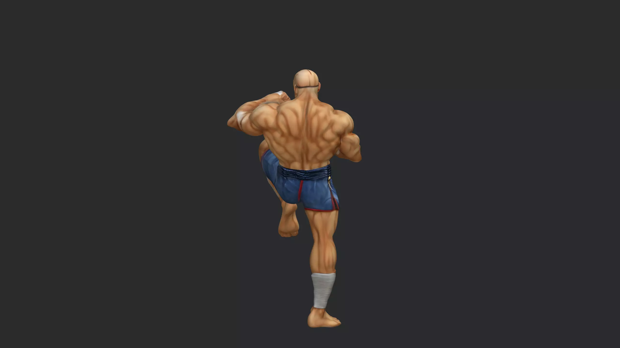 Muay Thai Fighter  3D Martial Arts Character Model 3D model_1